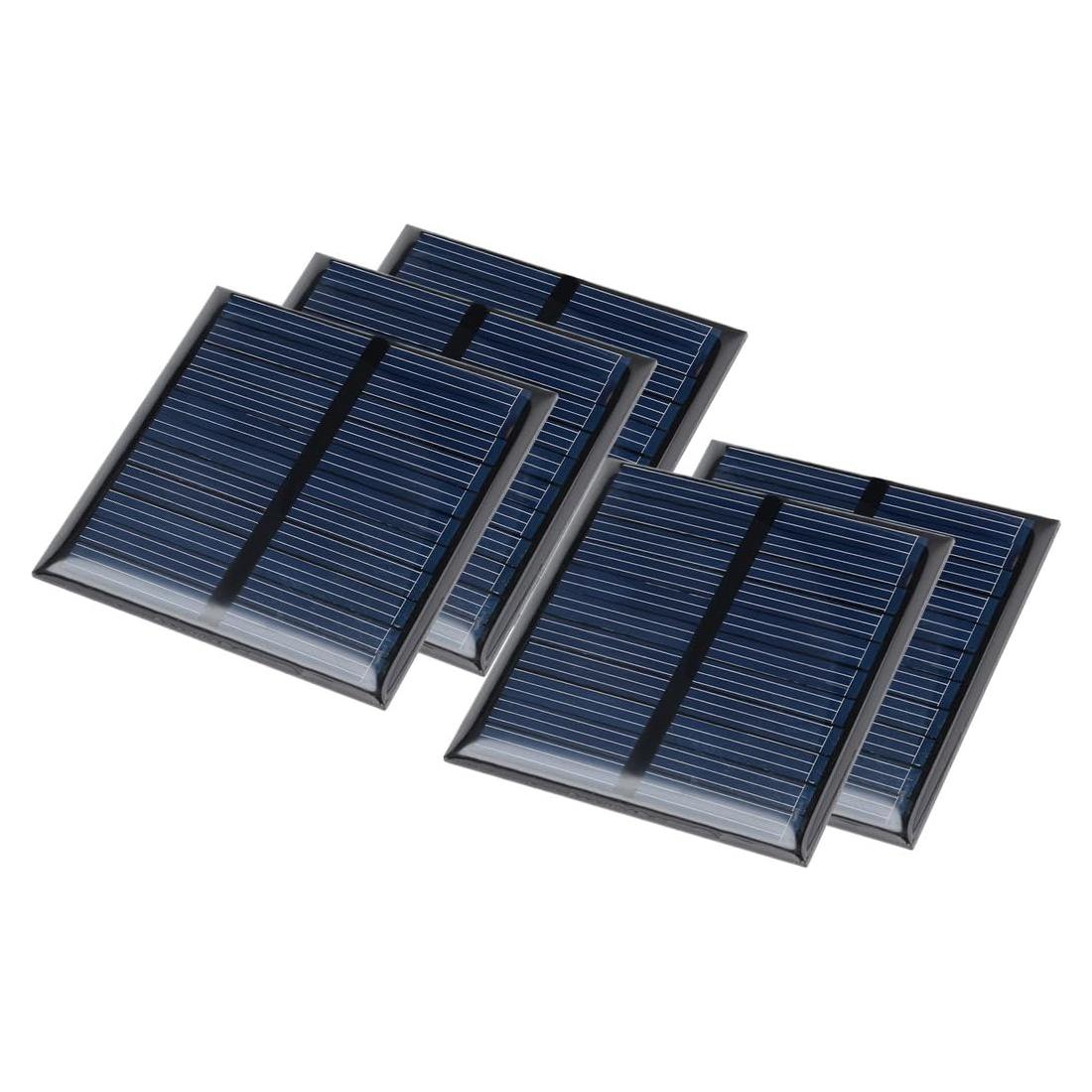 Panel Solar 5Pcs uxcell 5.5V 60mA Compacto 60mm x 60mm