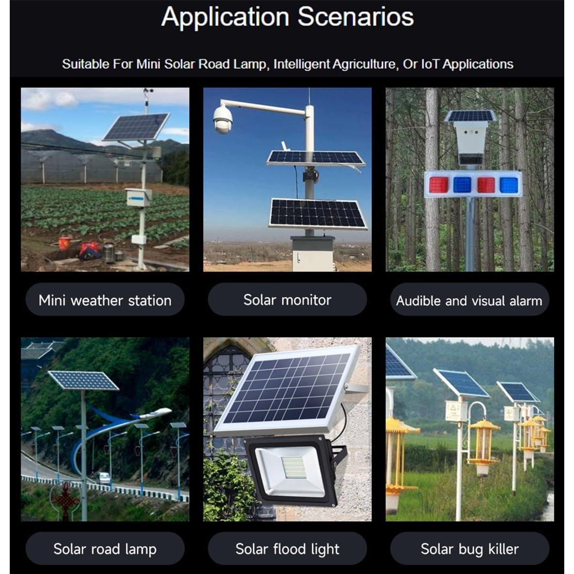 Módulo de Gestión de Energía Solar Wonrabai con Soporte para Batería
