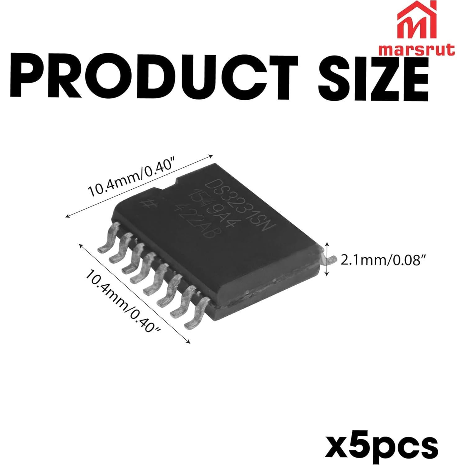 Módulo de Reloj en Tiempo Real DS3231SN - 5 Piezas SMD