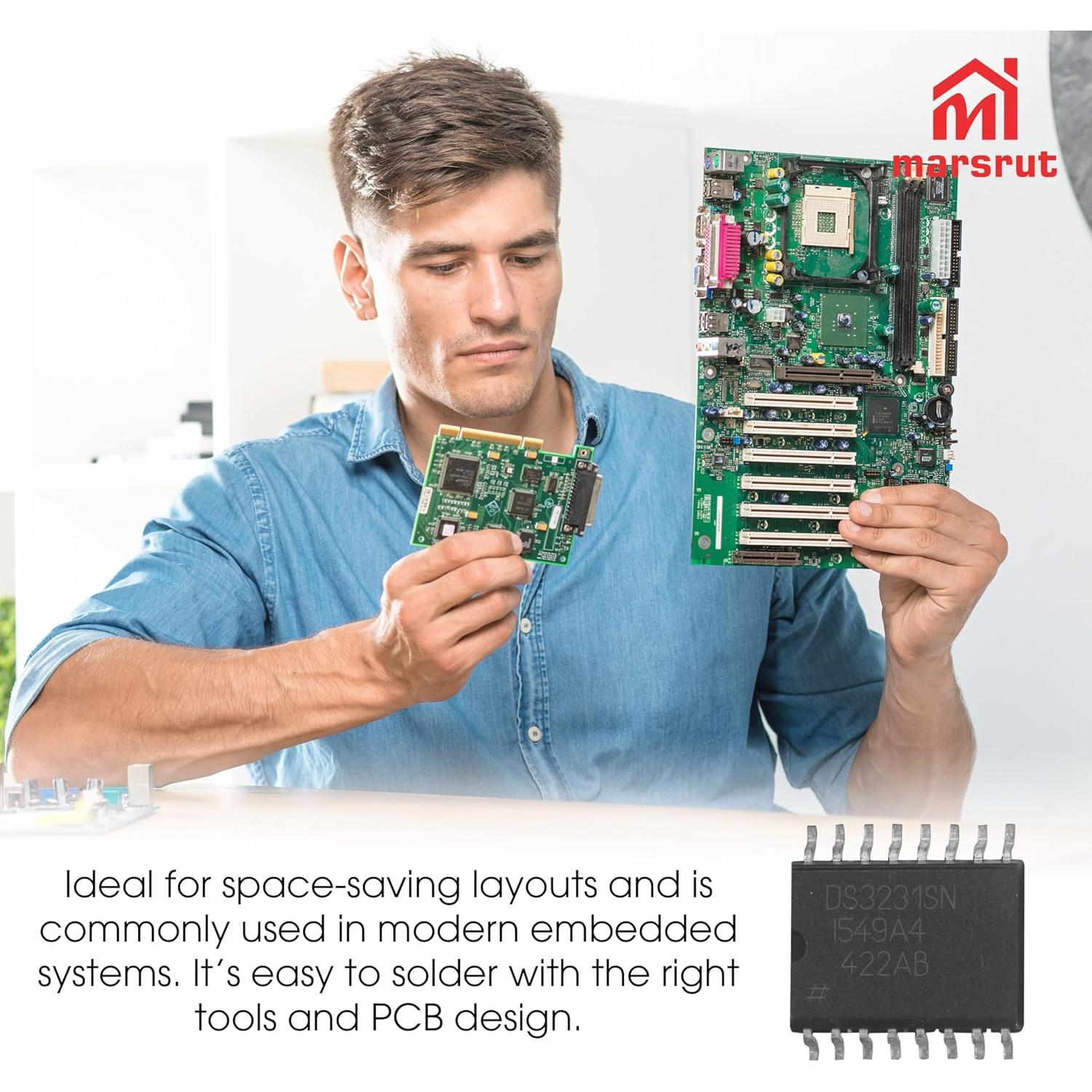 Módulo de Reloj en Tiempo Real DS3231SN - 5 Piezas SMD