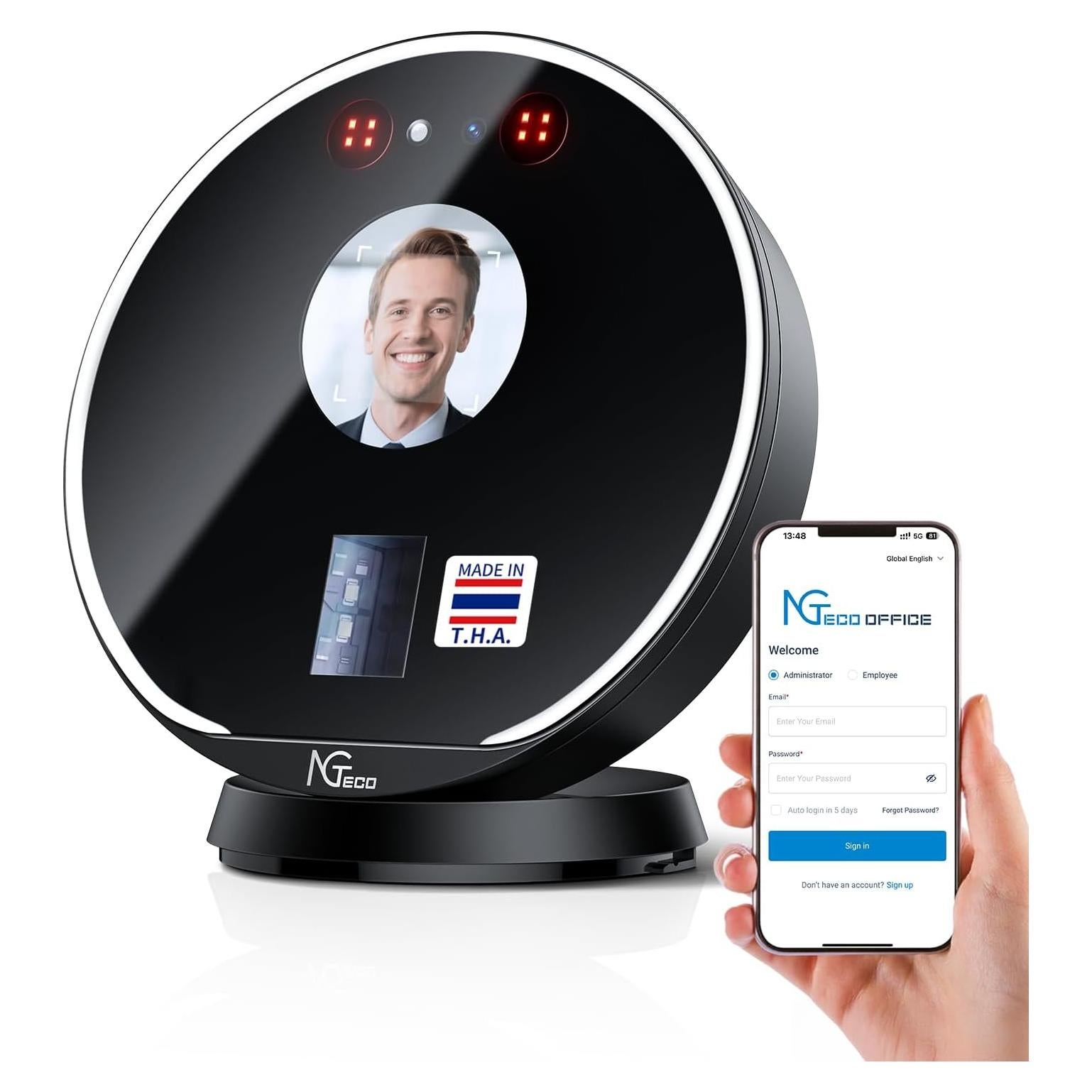 Reloj de Control de Tiempo NGTeco NG-TC7 Digital con Huella y Cara