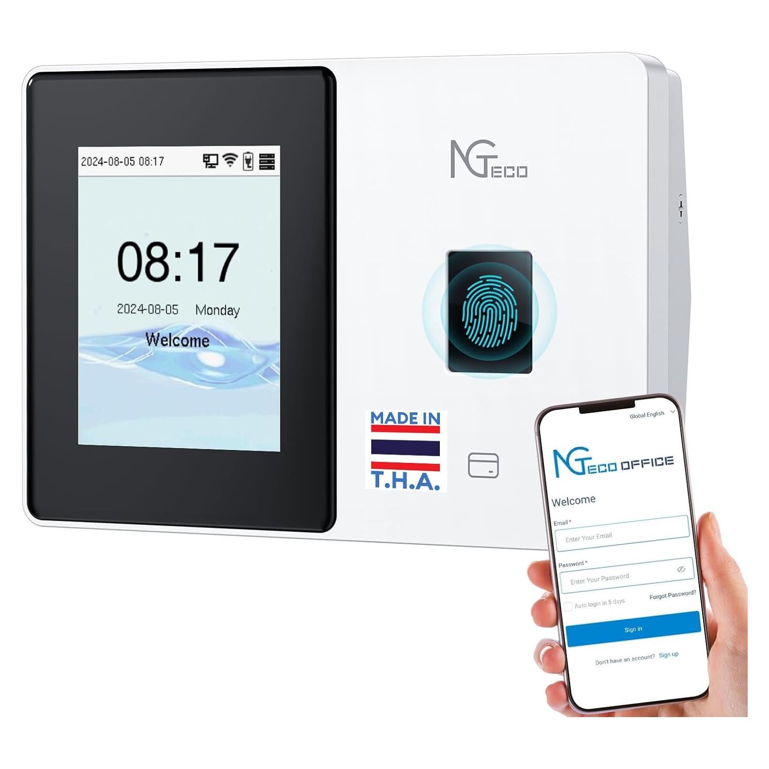 Reloj de Control de Asistencia NGTeco TC2 con Huella Dactilar