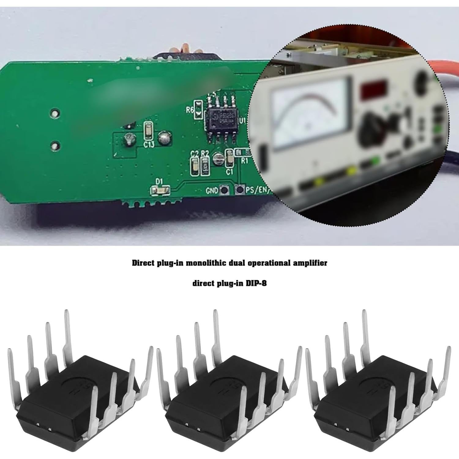 20 Piezas JRC4558 Amplificador Operacional DIP-8 Bajo Ruido