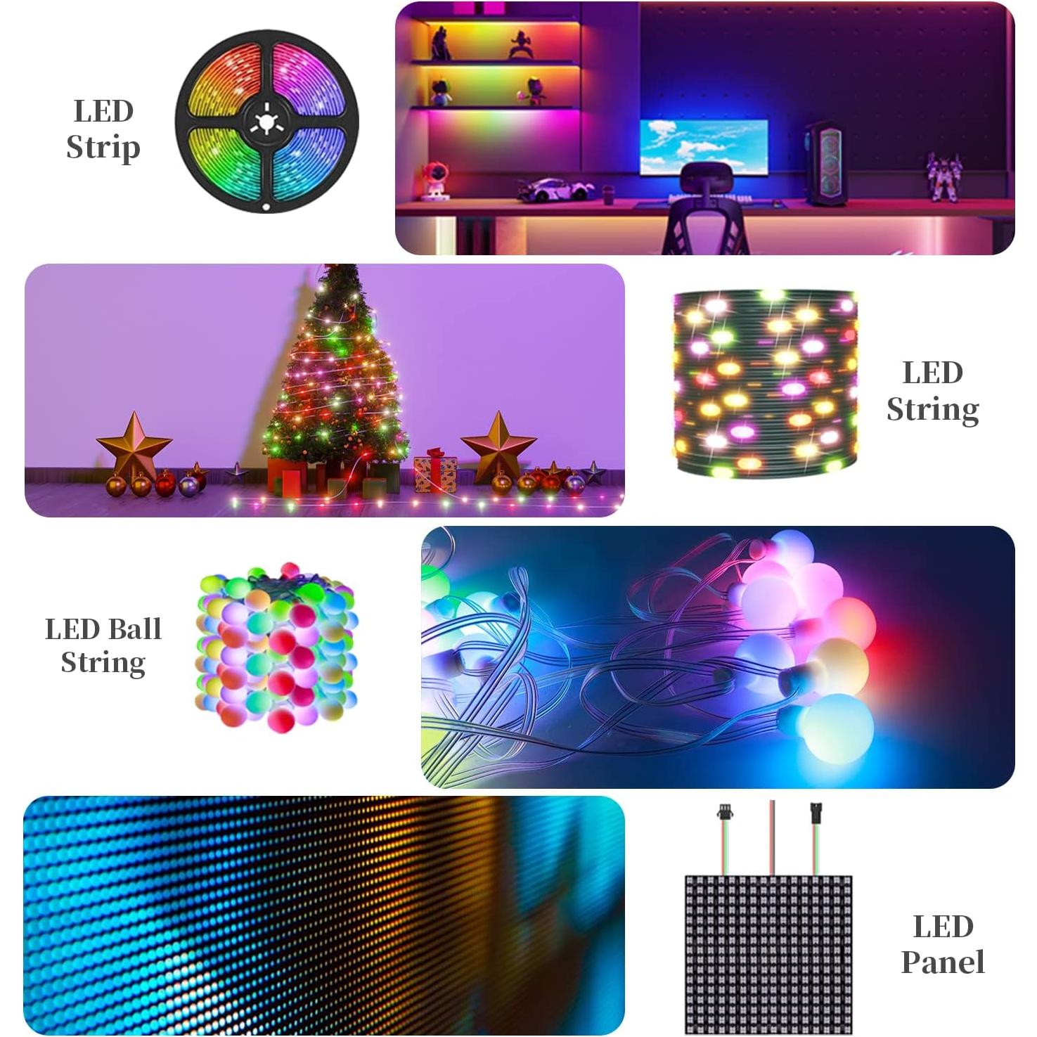 Amplificador de señal RGB LOAMLIN 1 a 8 para LED direccionables