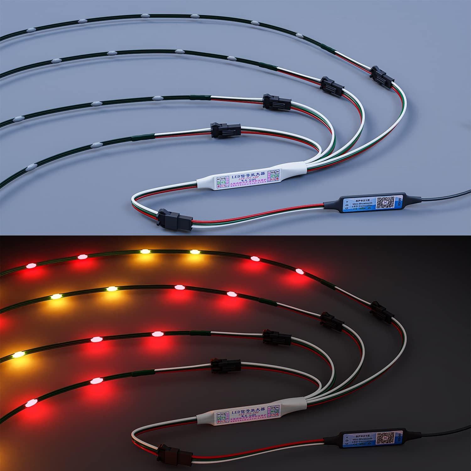Amplificador de señal RGB LOAMLIN 1 a 8 para LED direccionables