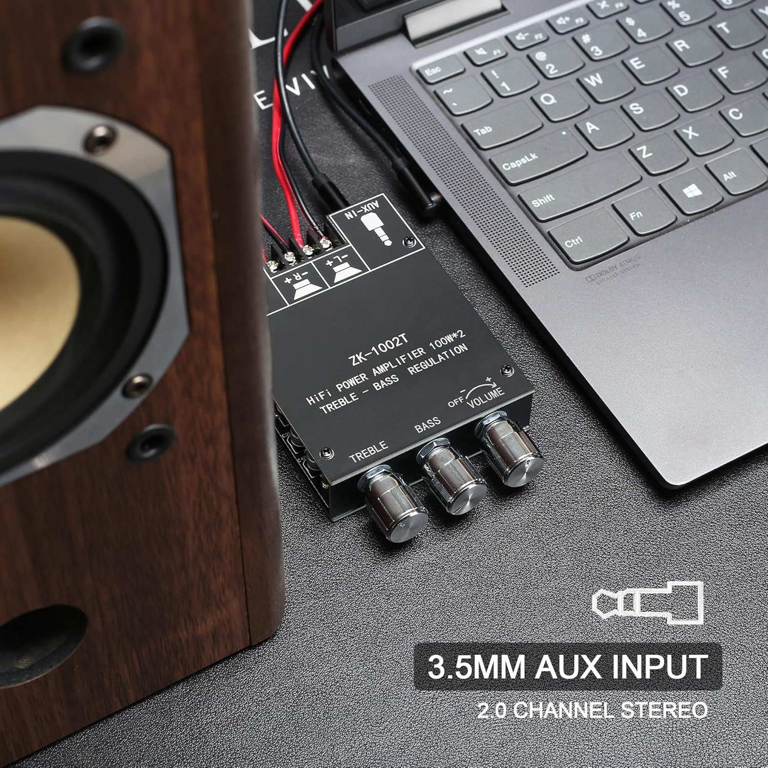 Placa Amplificadora Bluetooth UWAYKEY ZK-1002T 100W+100W