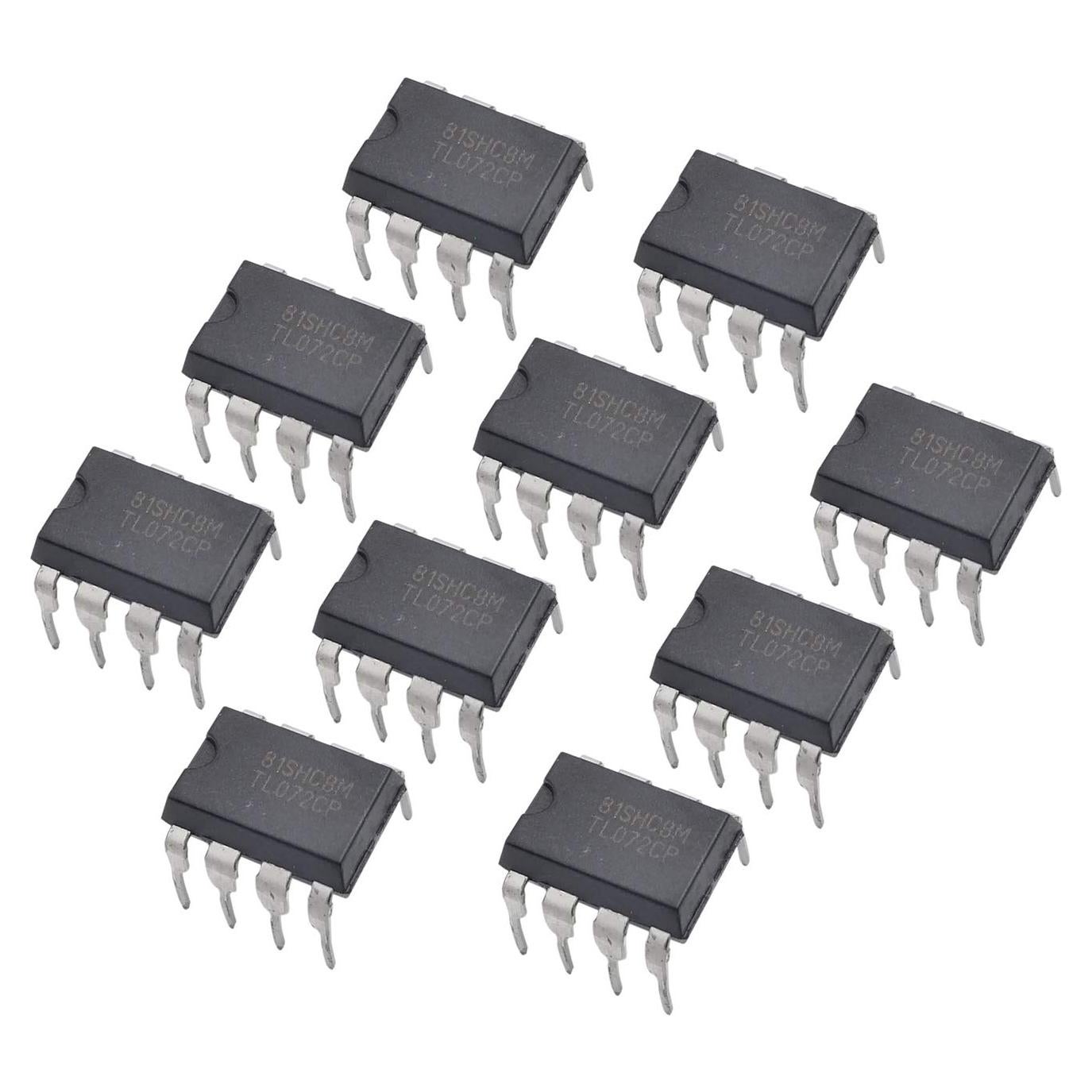 Paquete de 10 Amplificadores Operacionales TL072CP