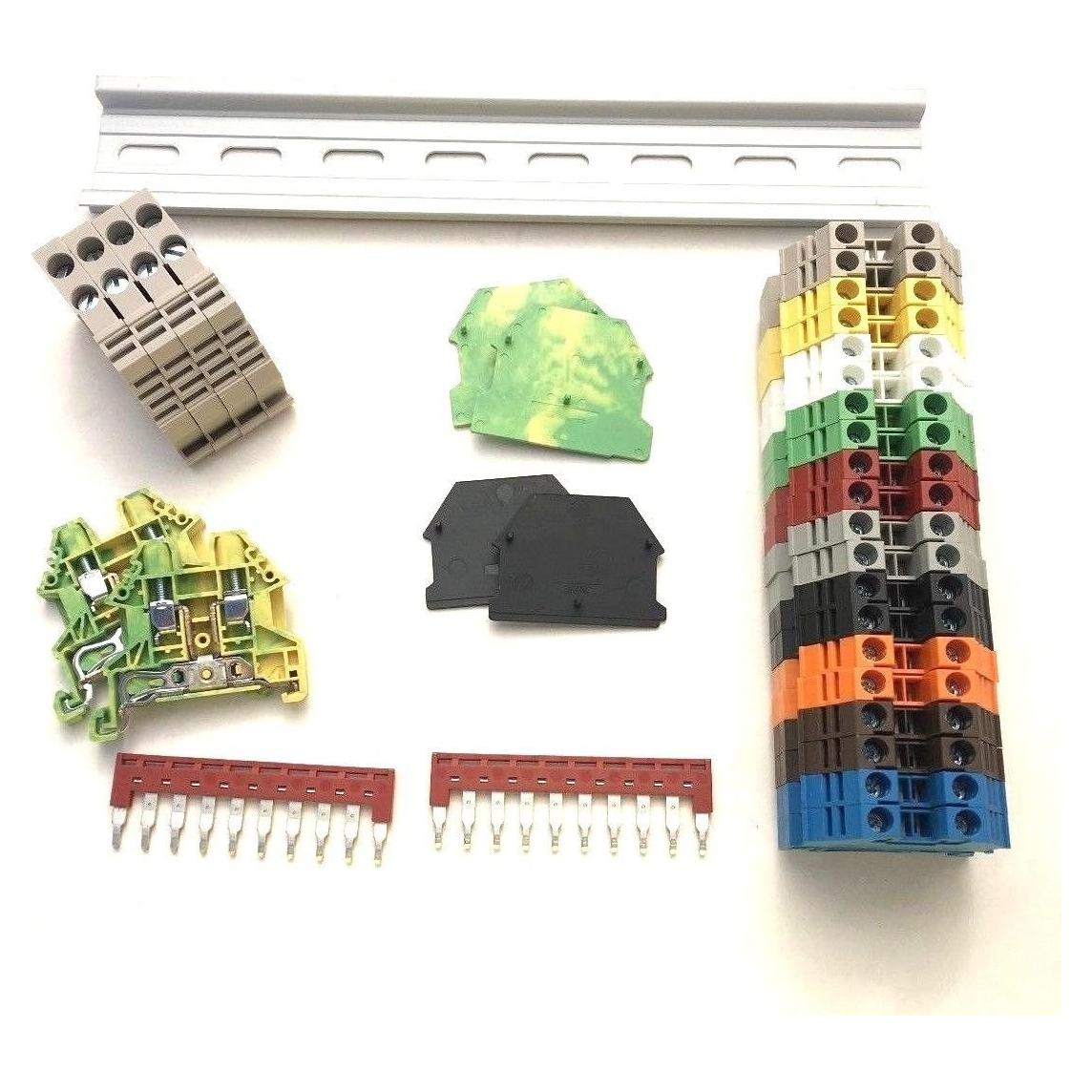 Kit de Bloques de Terminales DIN Dinkle DK2.5N 20A 600V