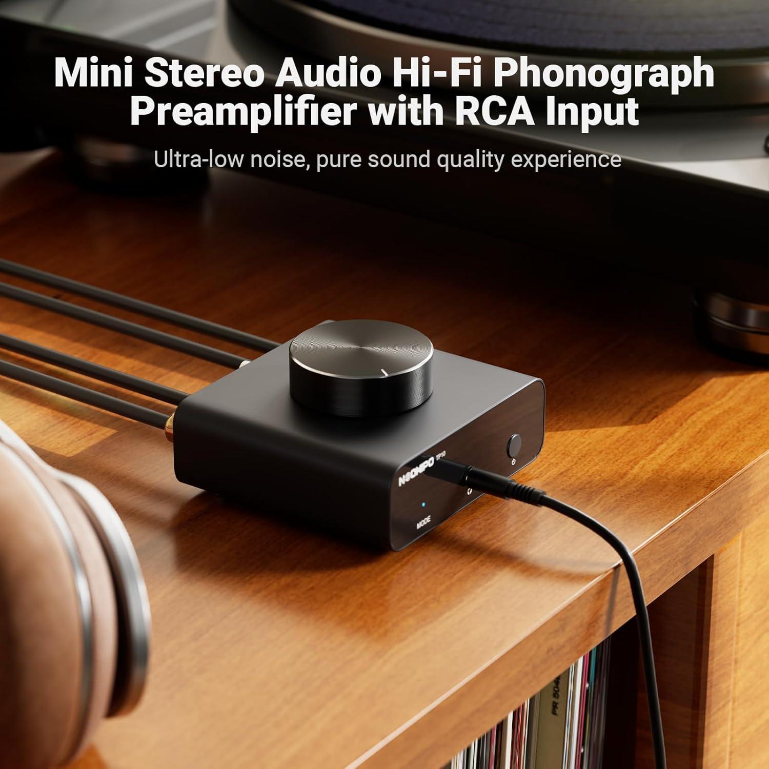 NEOHIPO TP10 Preamplificador de Phono para Tocadiscos Hi-Fi