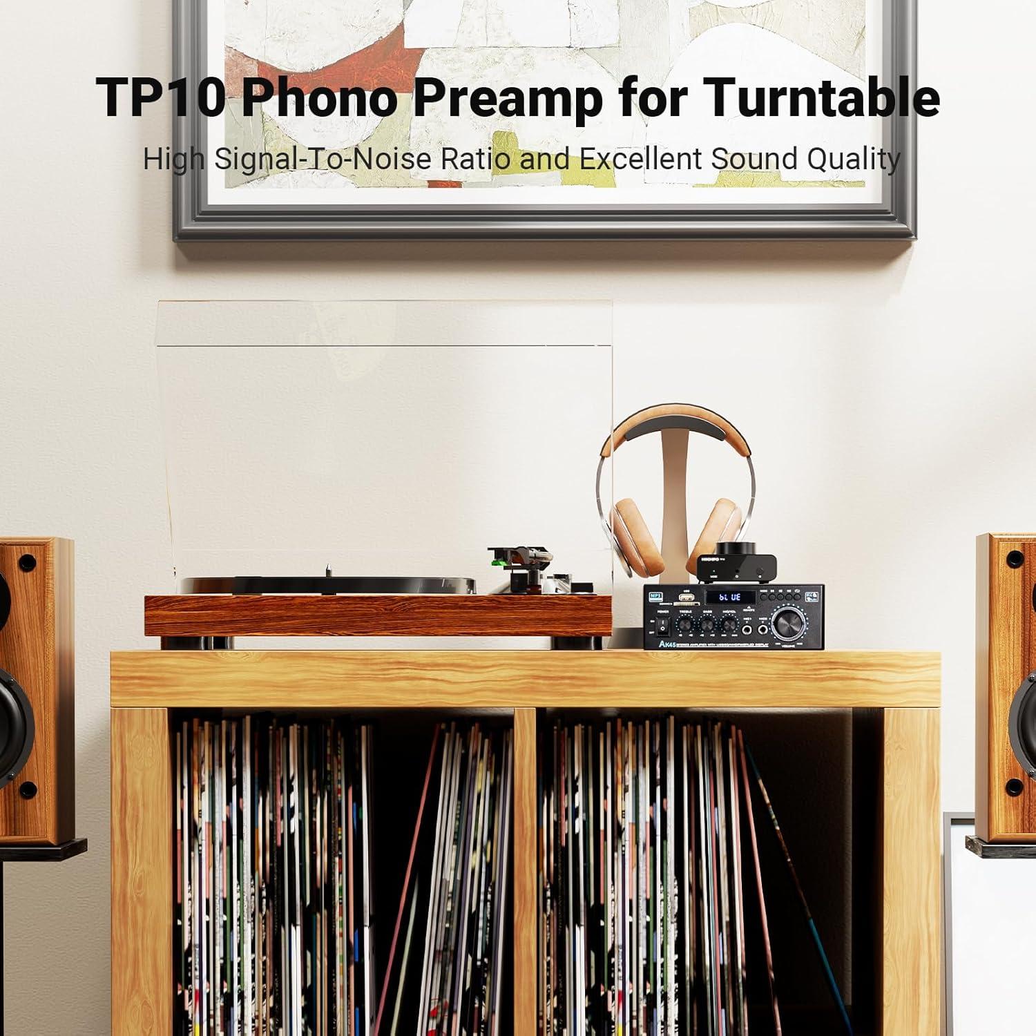 NEOHIPO TP10 Preamplificador de Phono para Tocadiscos Hi-Fi