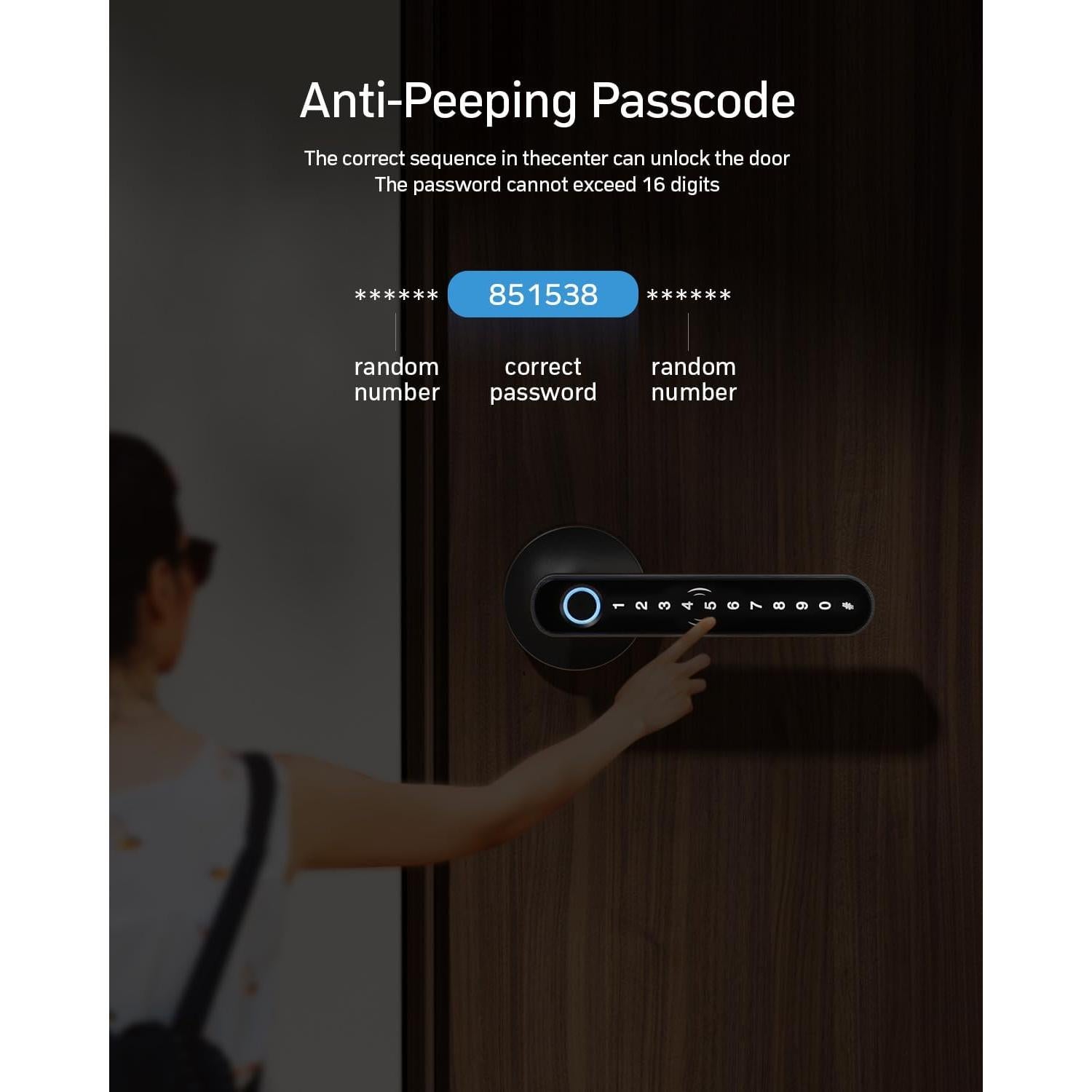 Cerradura Inteligente TMEZON T8 Biometrica con Huella Dactilar