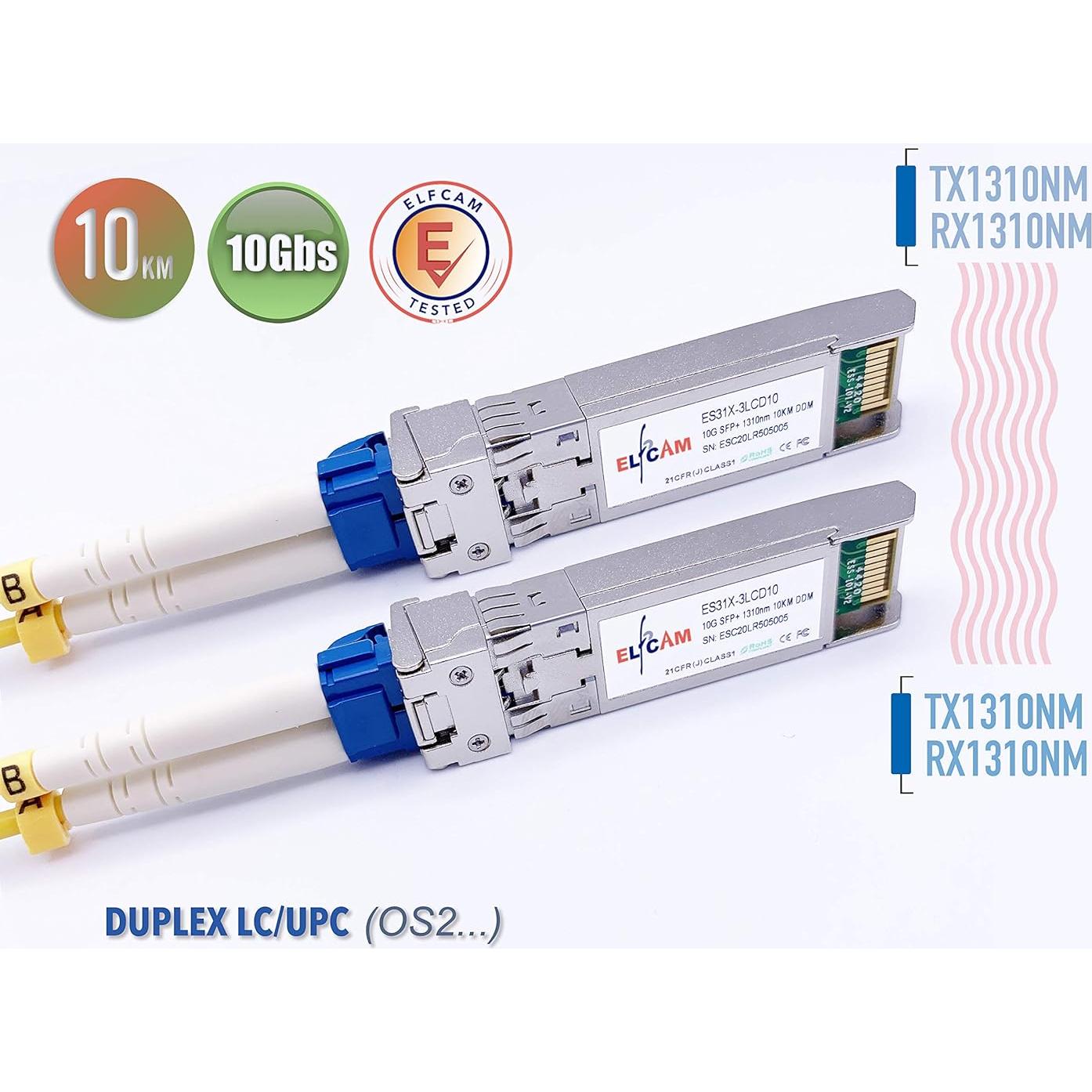 Módulo Transceptor SFP+ 10Gb Elfcam 10GBase-LR 1310nm 10km