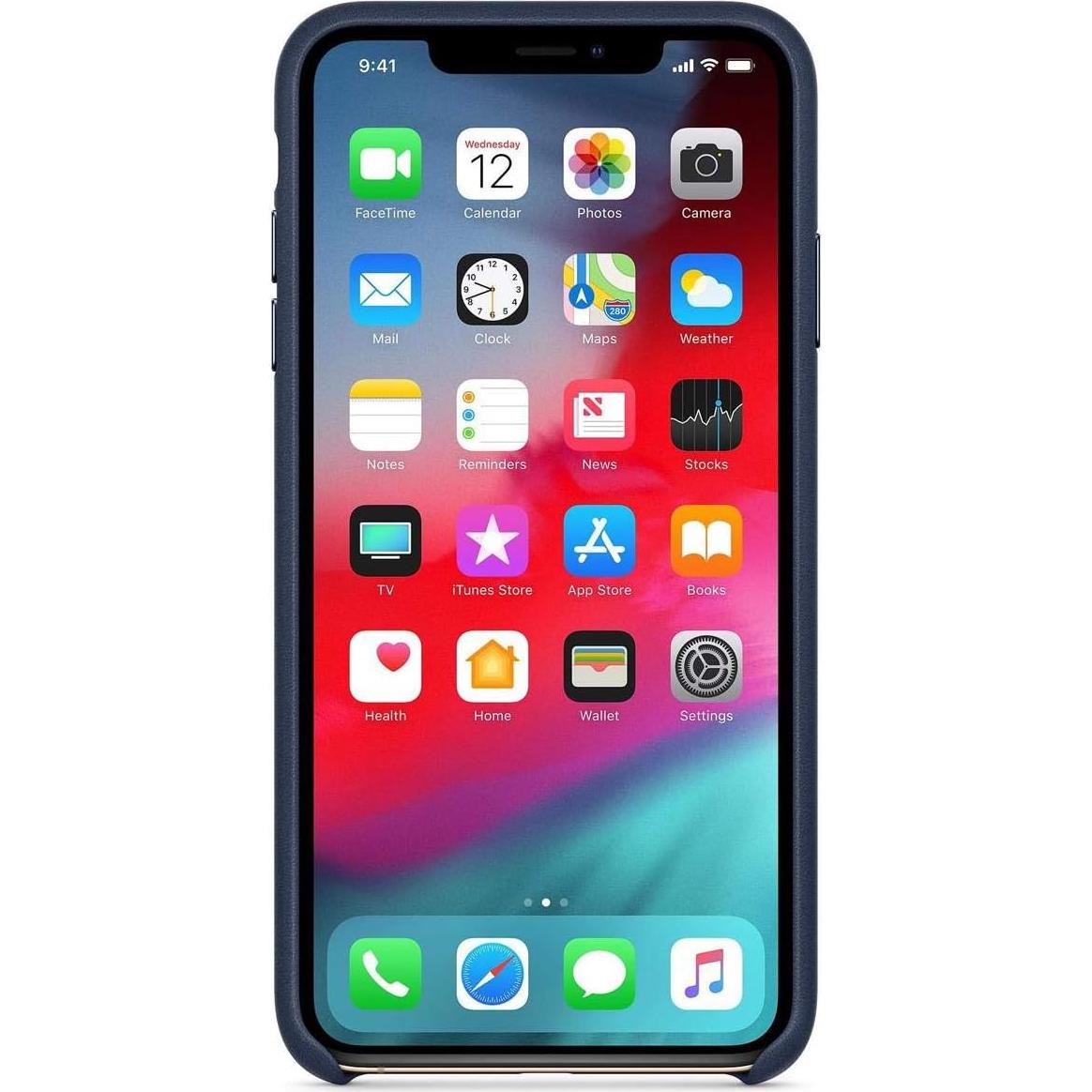 Funda de Cuero Apple para iPhone XS Max - Azul Medianoche