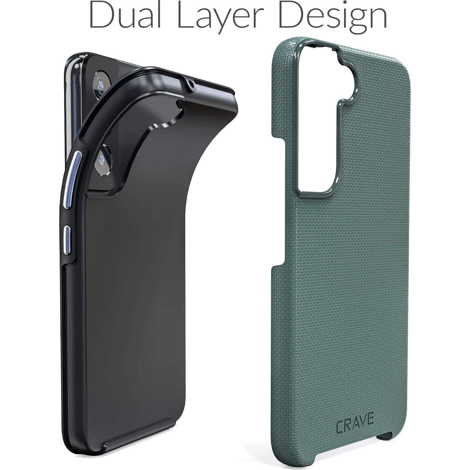 Funda Dual Guard Crave para Samsung Galaxy S22 - Verde Bosque