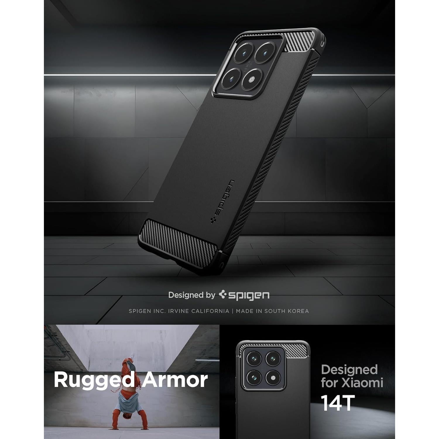 Funda Rugged Armor Spigen para Xiaomi 14T - Protección Militar