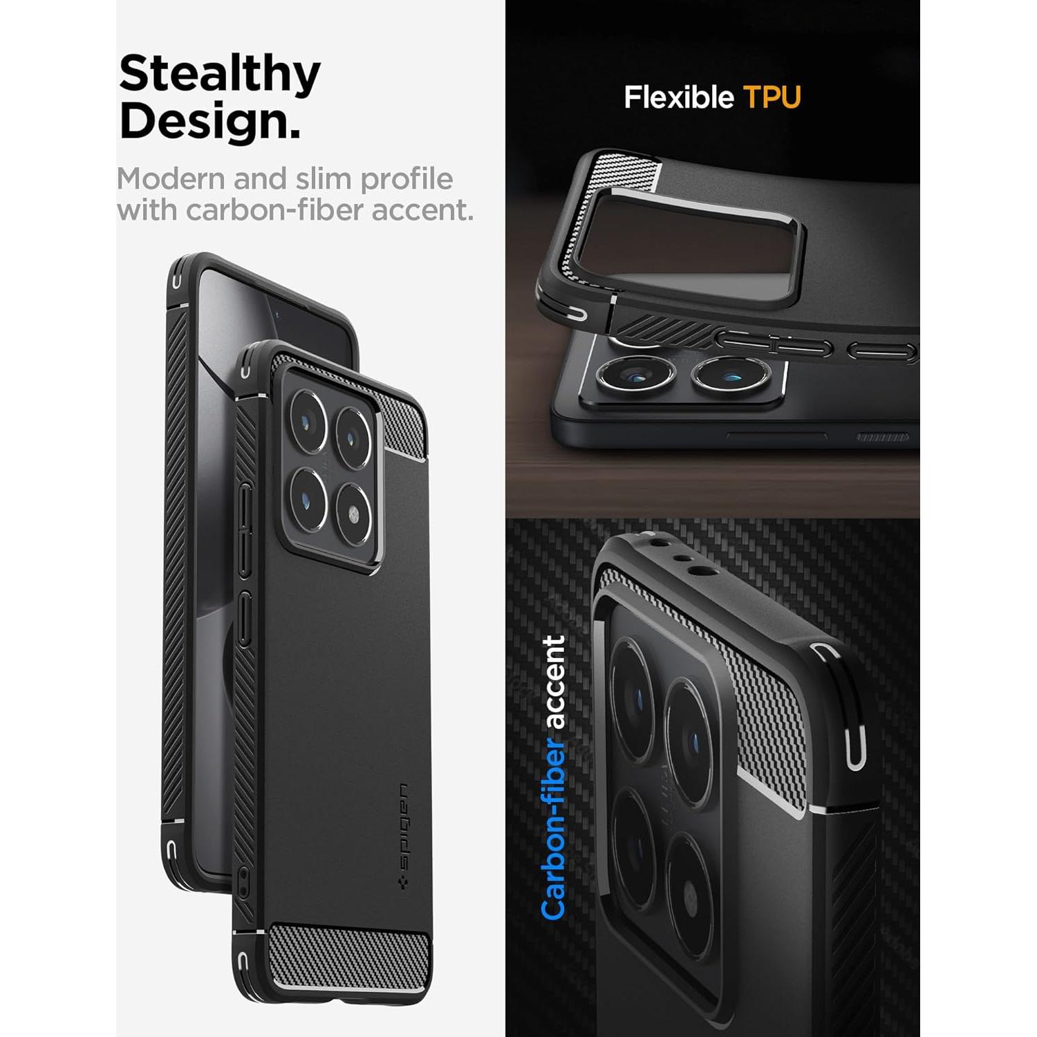 Funda Rugged Armor Spigen para Xiaomi 14T - Protección Militar