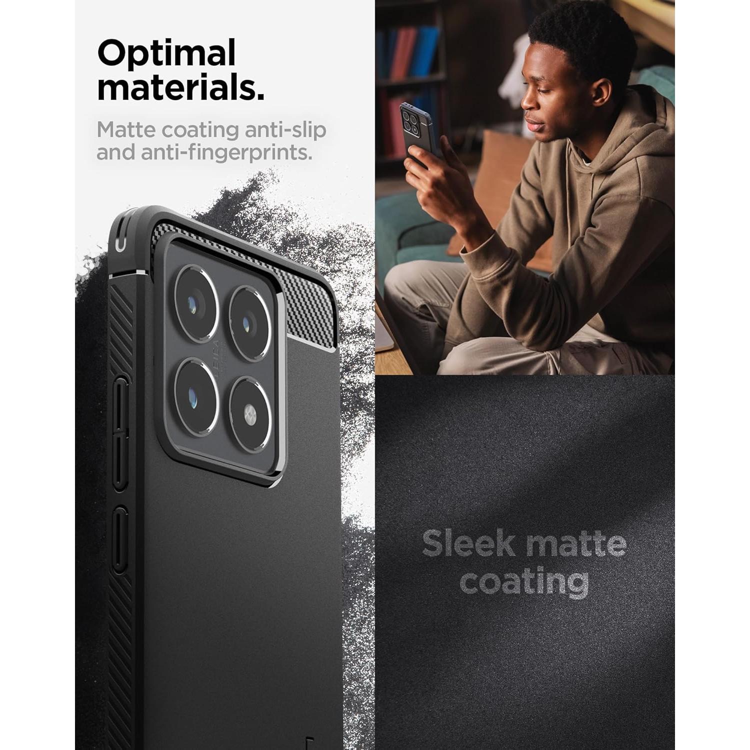 Funda Rugged Armor Spigen para Xiaomi 14T - Protección Militar