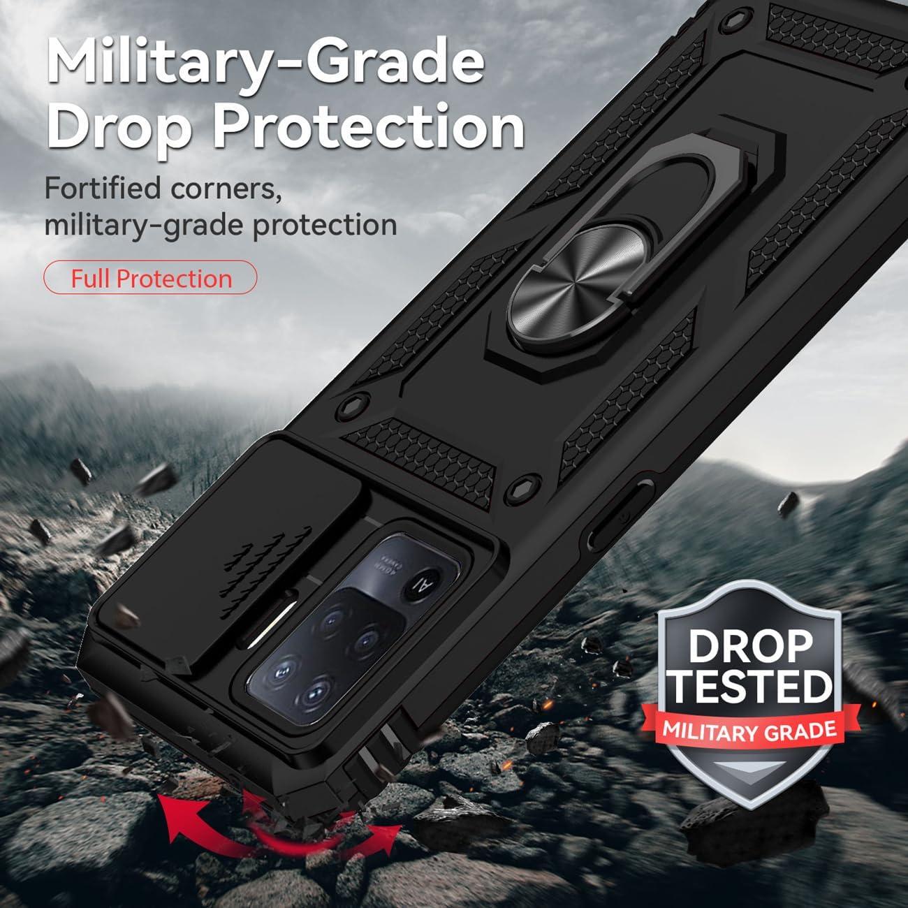 Funda Oppo A94 4G/Reno5 Lite/F19 Pro con soporte 360° Negro