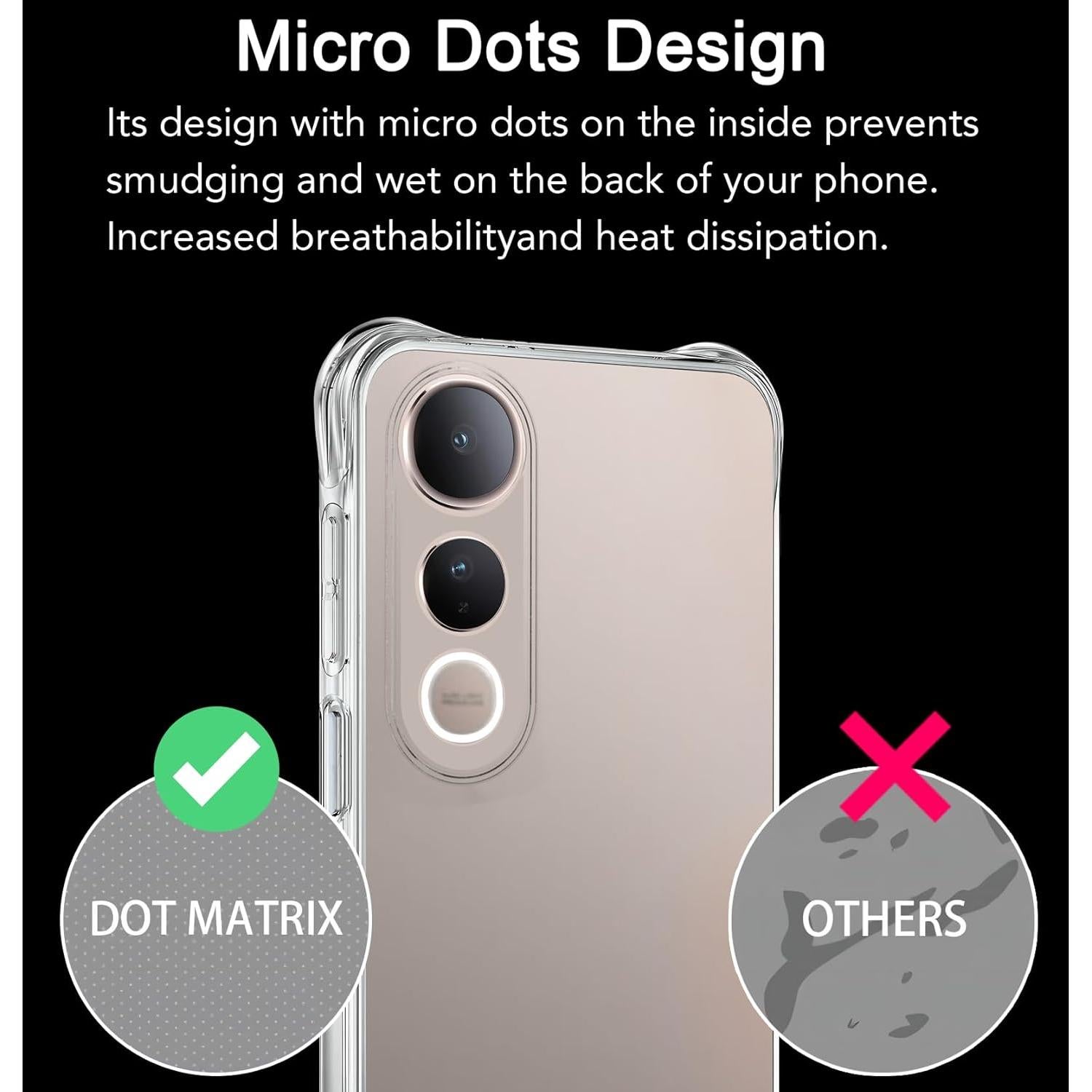 Funda TPU Transparente USTIYA para Vivo V50 Lite 5G - Protección Militar