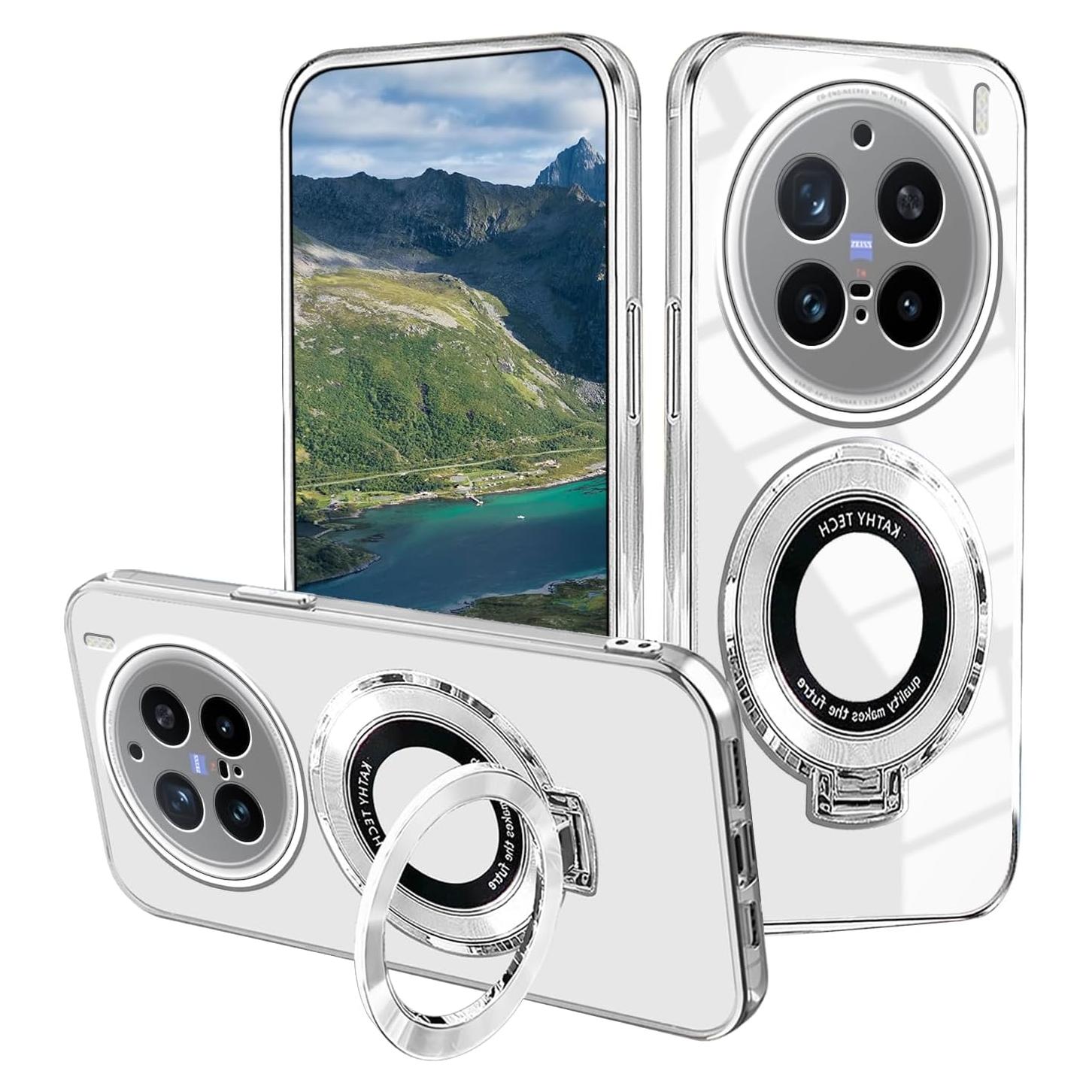 Funda protectora Hlgcokro para Vivo X200 Ultra blanca con soporte