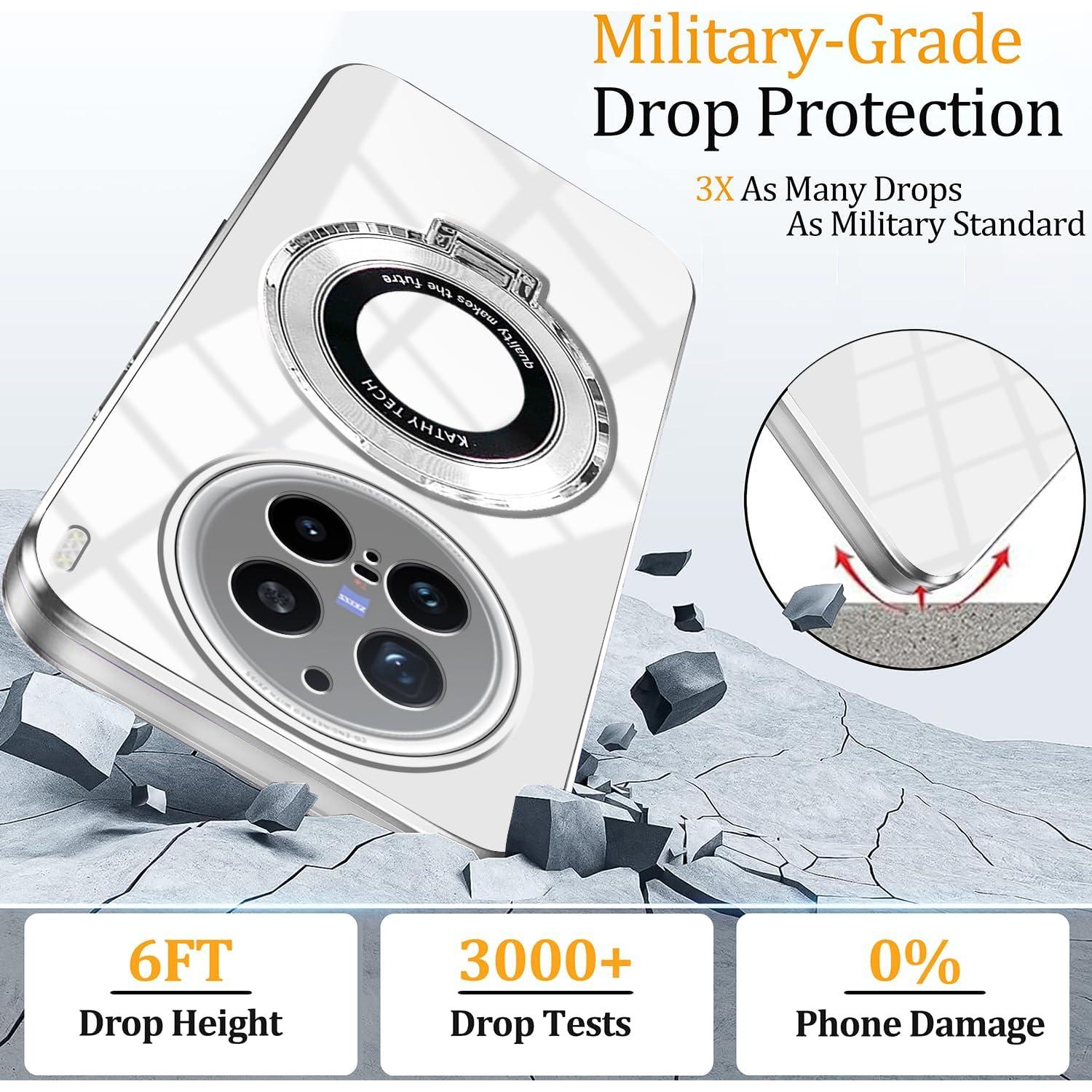 Funda protectora Hlgcokro para Vivo X200 Ultra blanca con soporte