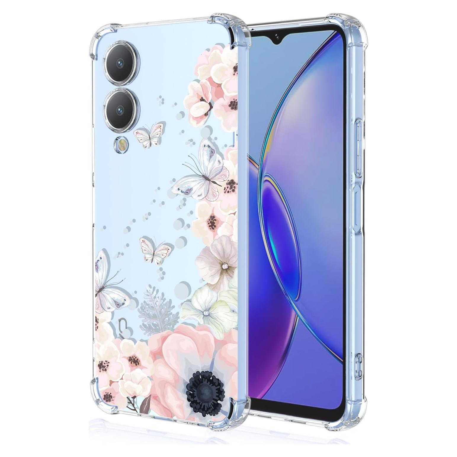 Funda Protectora Vivo Y17S/Y33T 4G/Y36 5G Floral Rosa