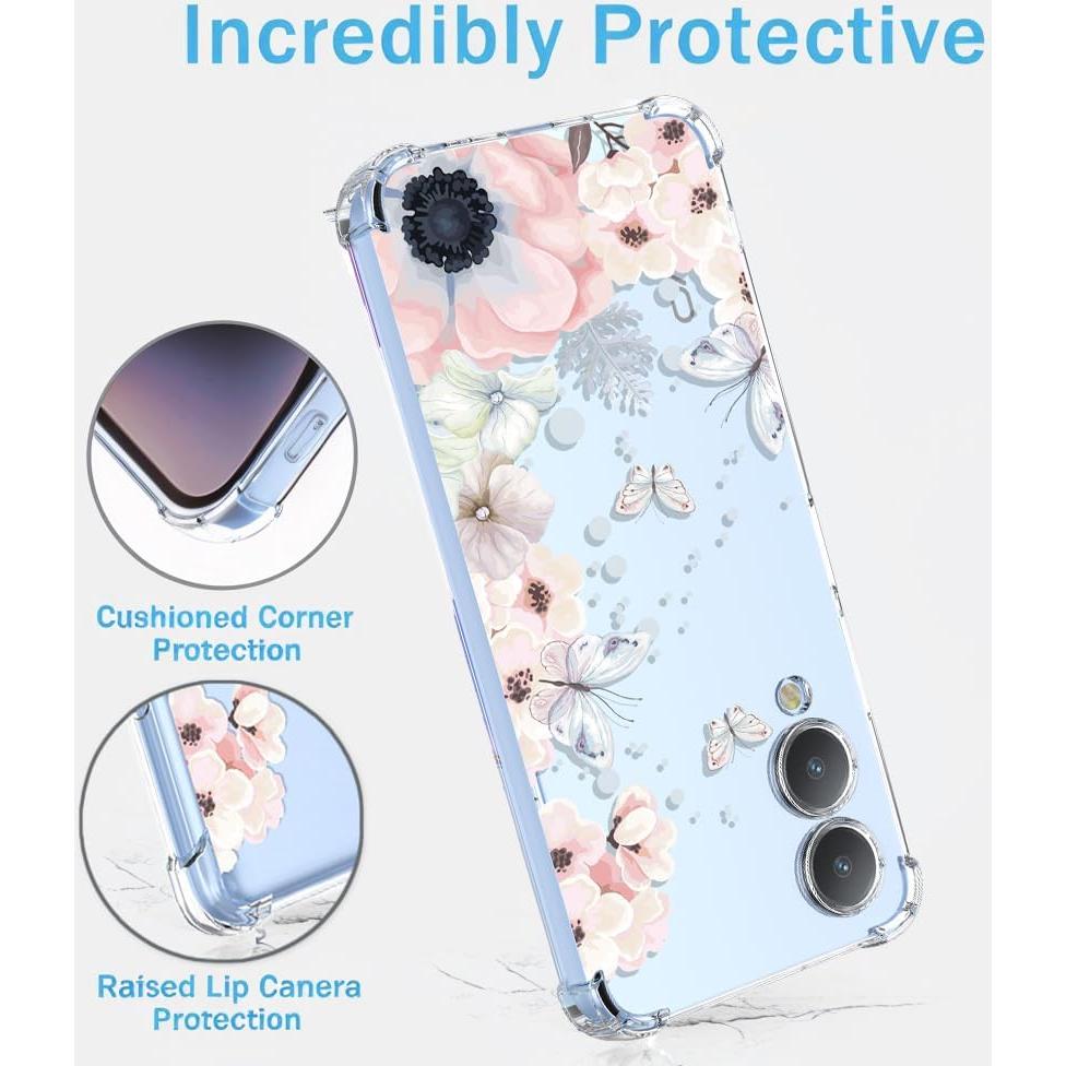 Funda Protectora Vivo Y17S/Y33T 4G/Y36 5G Floral Rosa