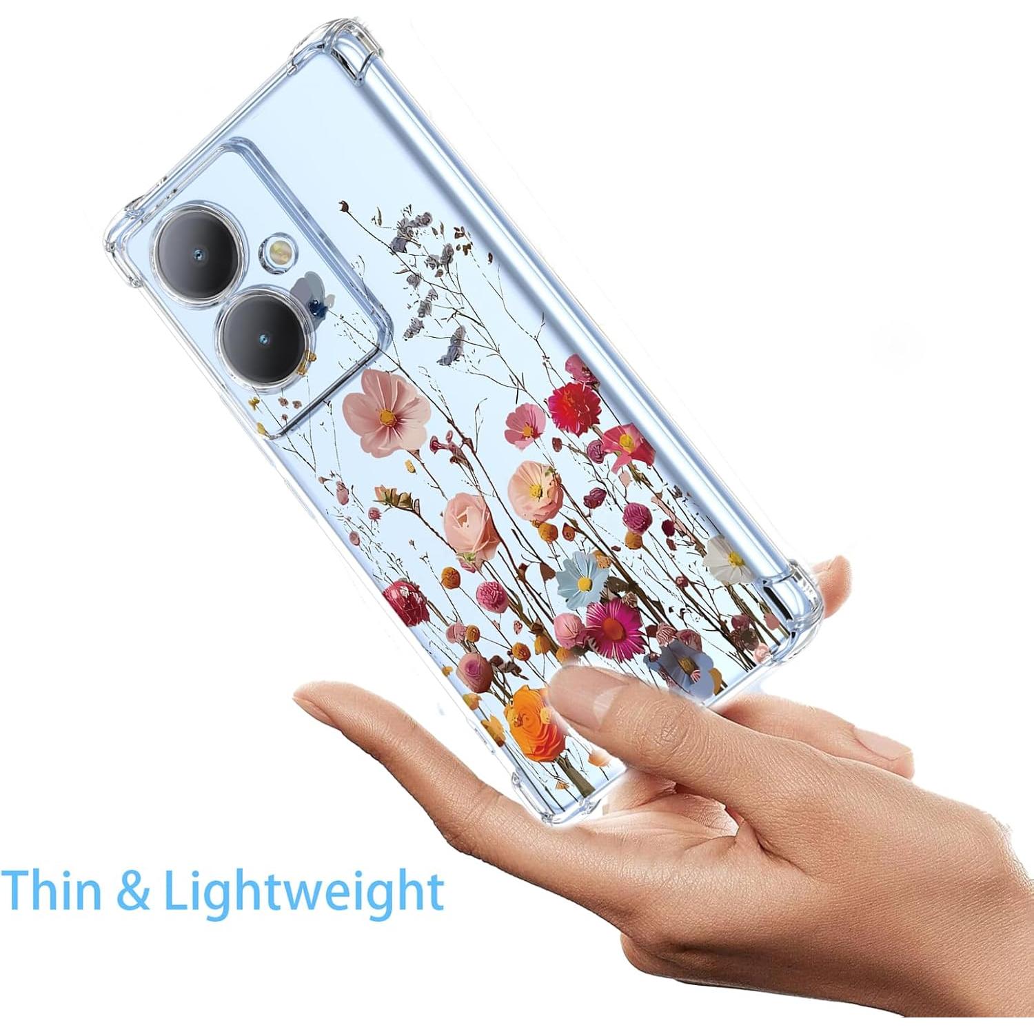 Funda Floral Vivo Y78 Plus / Y78 / V29 Lite - TPU Transparente