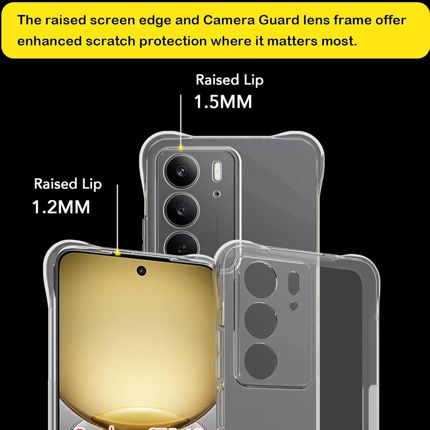 Funda TPU Transparente USTIYA para Realme C75 - Protección Militar