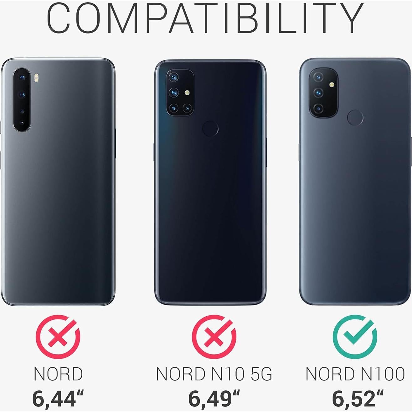 Funda de Silicona TPU kwmobile para OnePlus Nord N100 - Negro