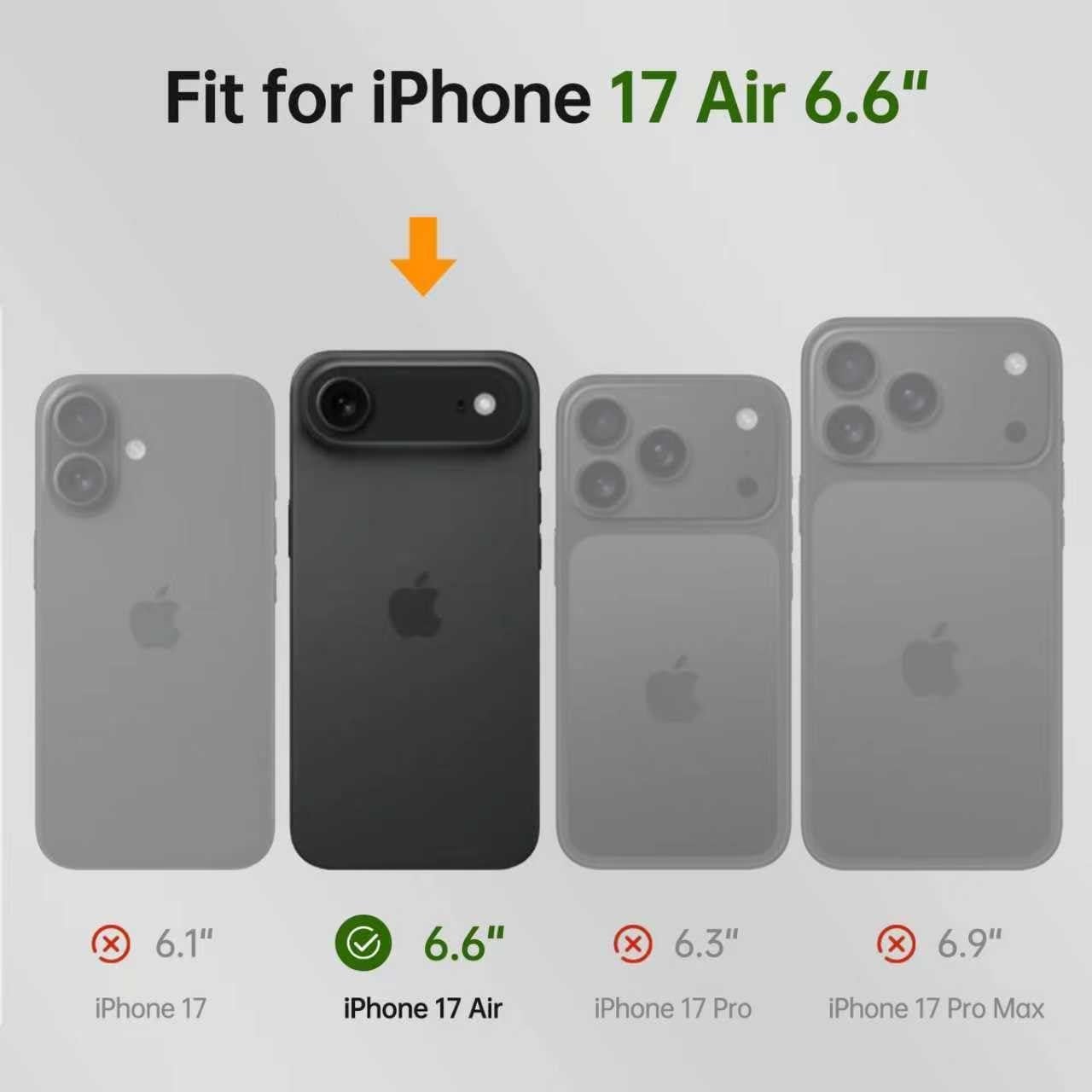 Funda billetera FLIPALM para iPhone 17 Air, cuero PU, púrpura