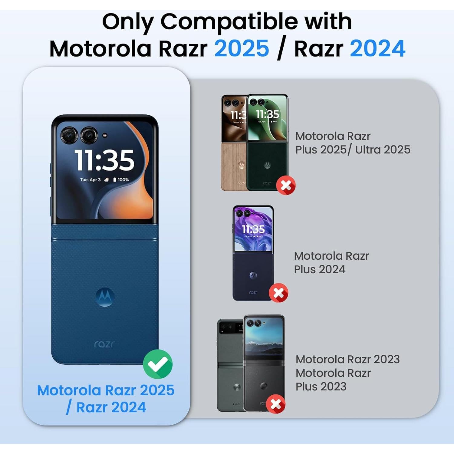 Funda Dura Ruky para Motorola Razr 2024/2025 con Protector