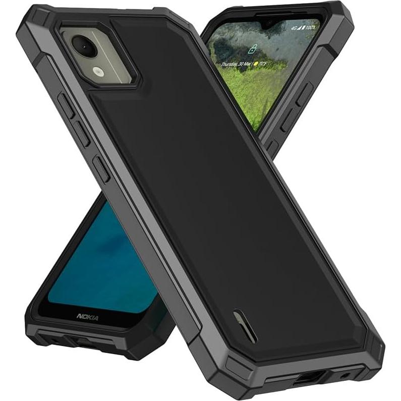 Funda para Nokia C110 con protector de pantalla negra