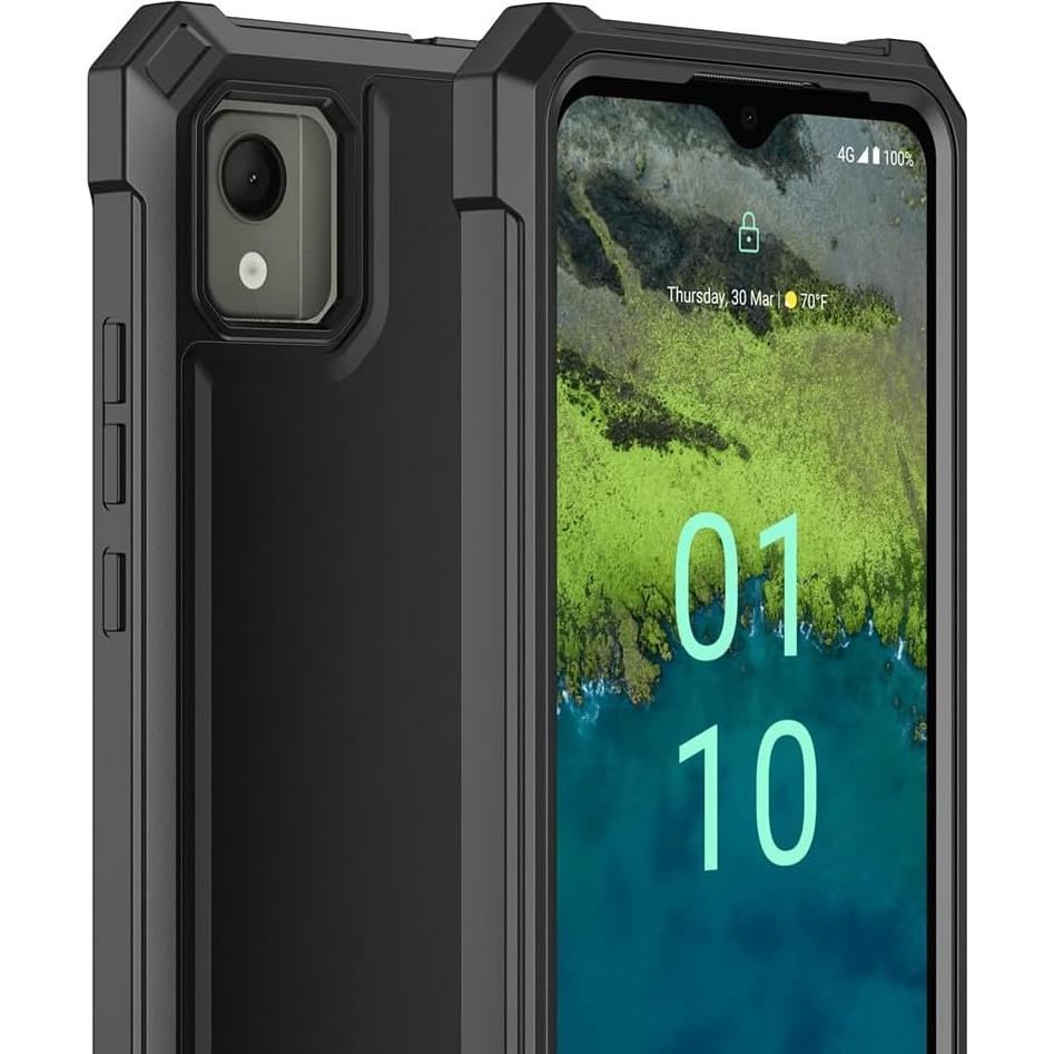 Funda para Nokia C110 con protector de pantalla negra
