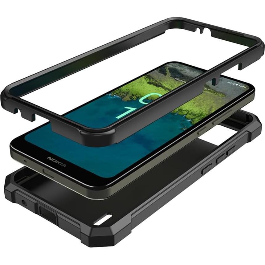 Funda para Nokia C110 con protector de pantalla negra