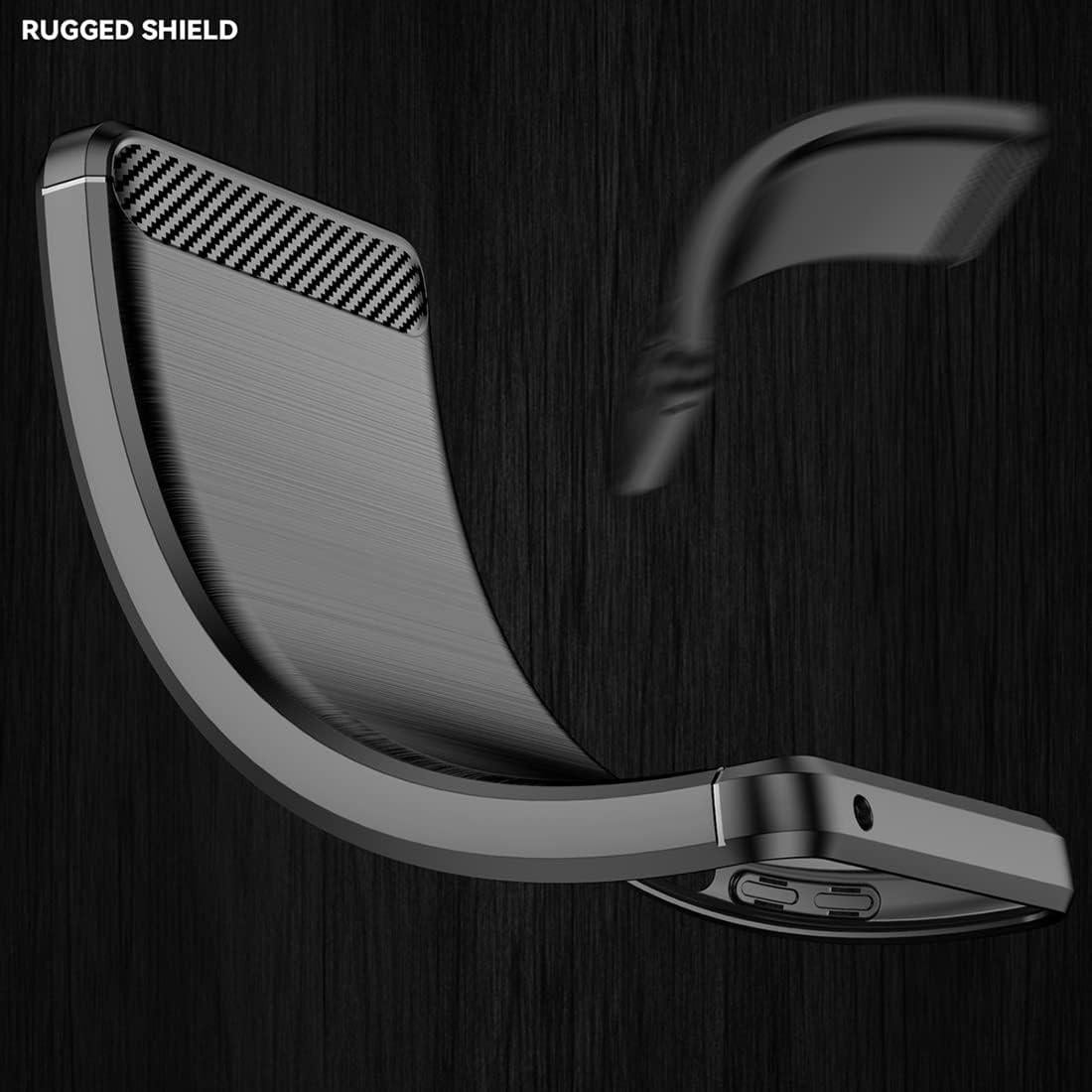 Funda TPU para Nokia G400 N1530DL - Fibra de Carbono Negra