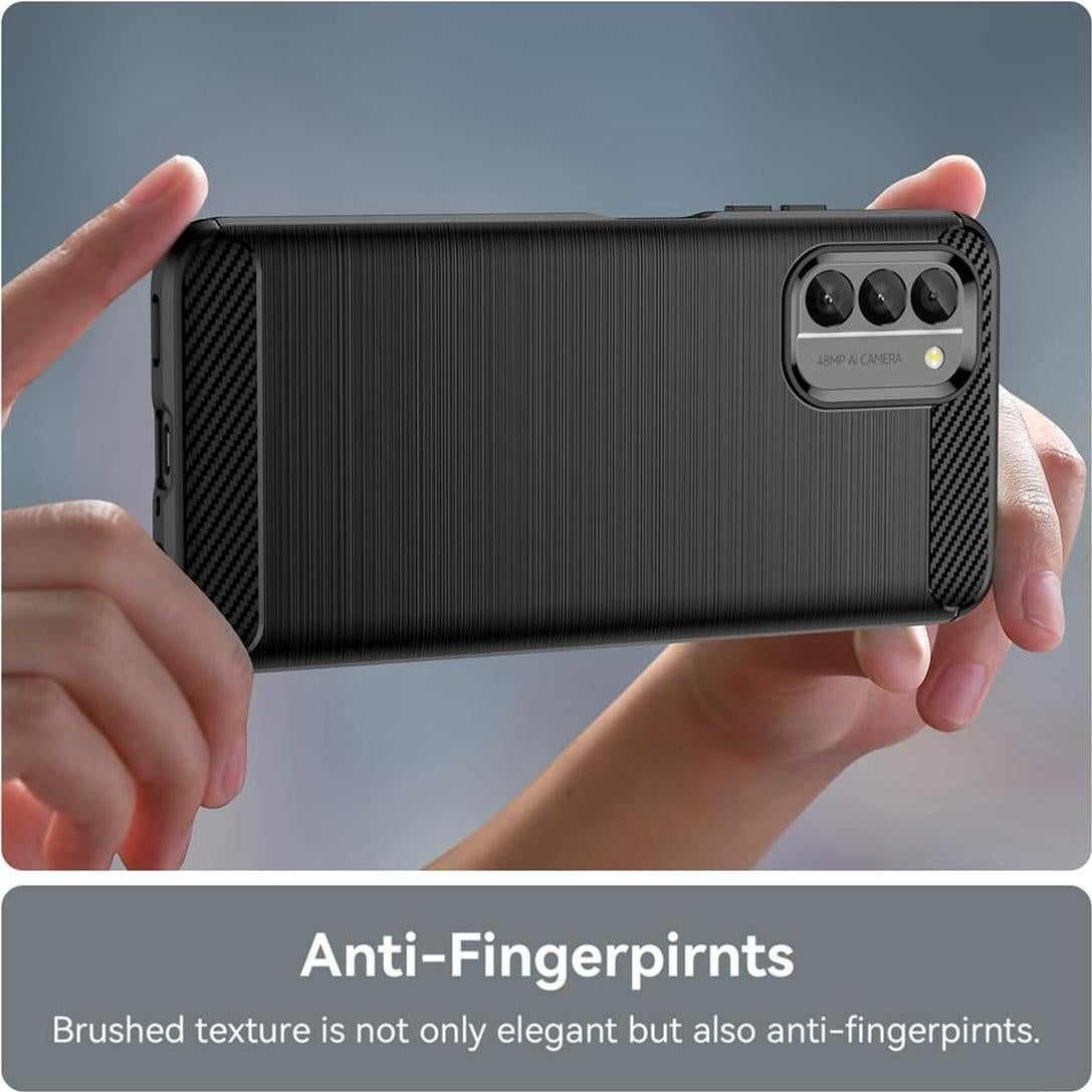 Funda TPU para Nokia G400 N1530DL - Fibra de Carbono Negra
