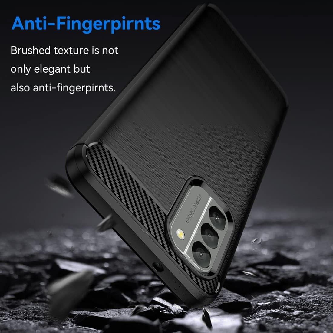 Funda TPU para Nokia G400 N1530DL - Fibra de Carbono Negra