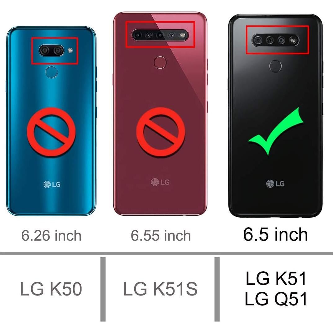 Funda Protectora Osophter para LG K51, Reflect y Q51 - Negro
