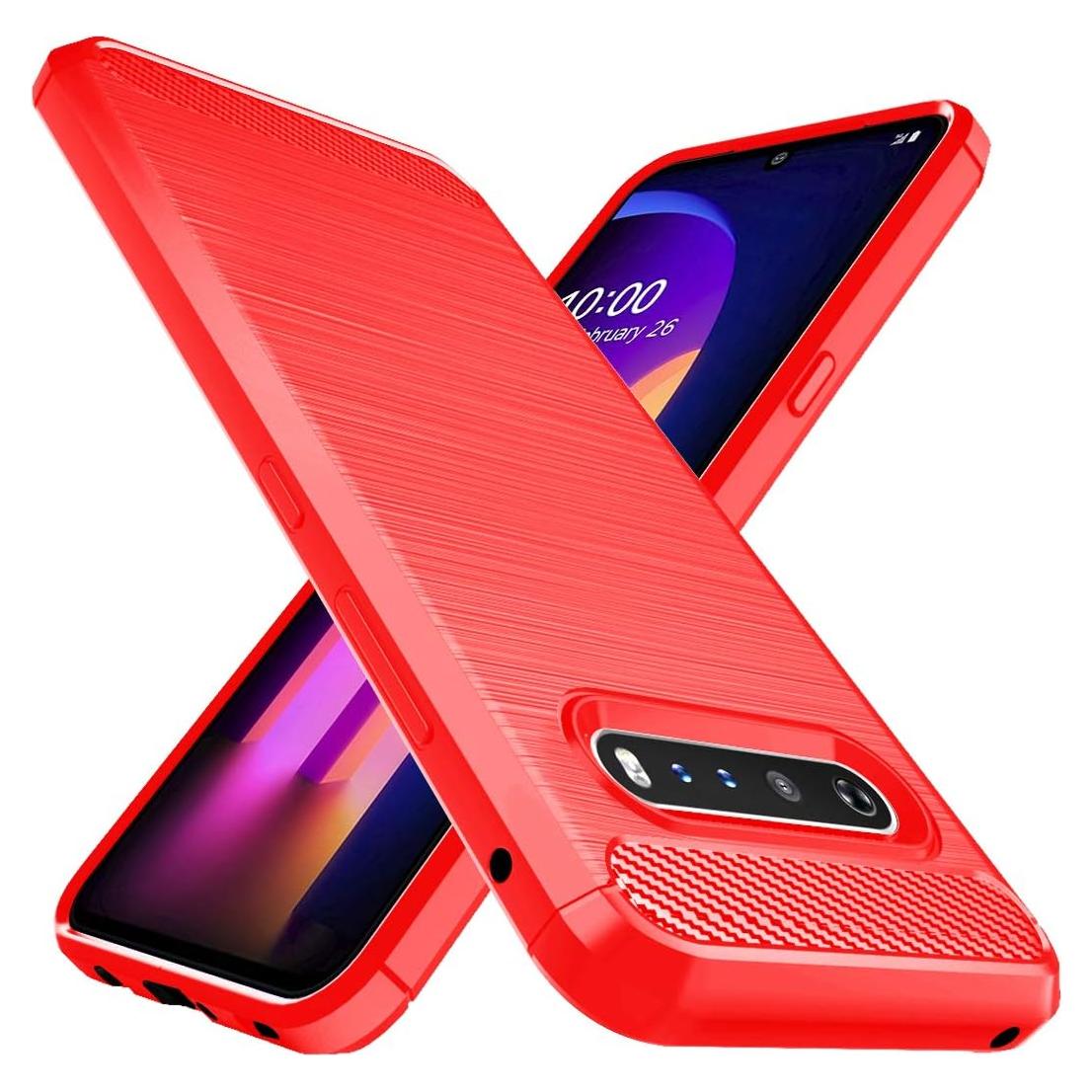 Funda Osophter para LG V60 ThinQ - TPU Flexible Rojo