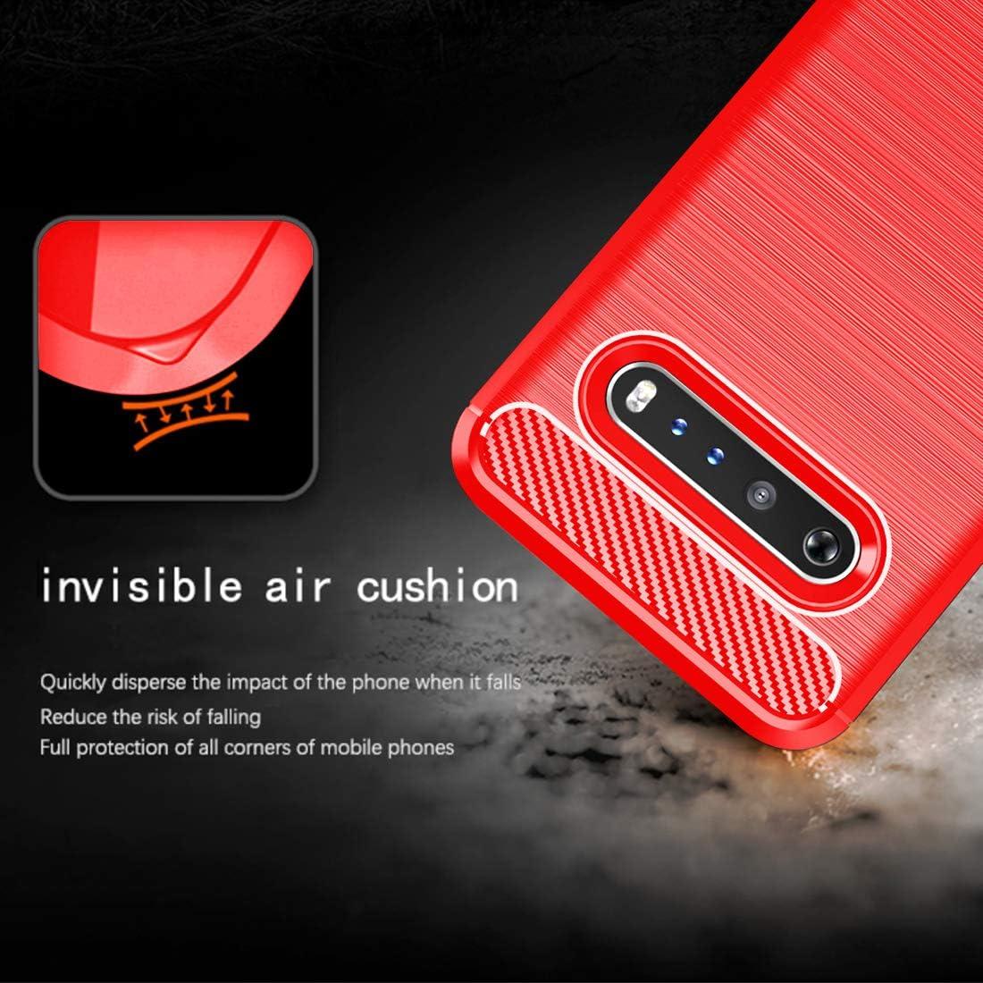 Funda Osophter para LG V60 ThinQ - TPU Flexible Rojo