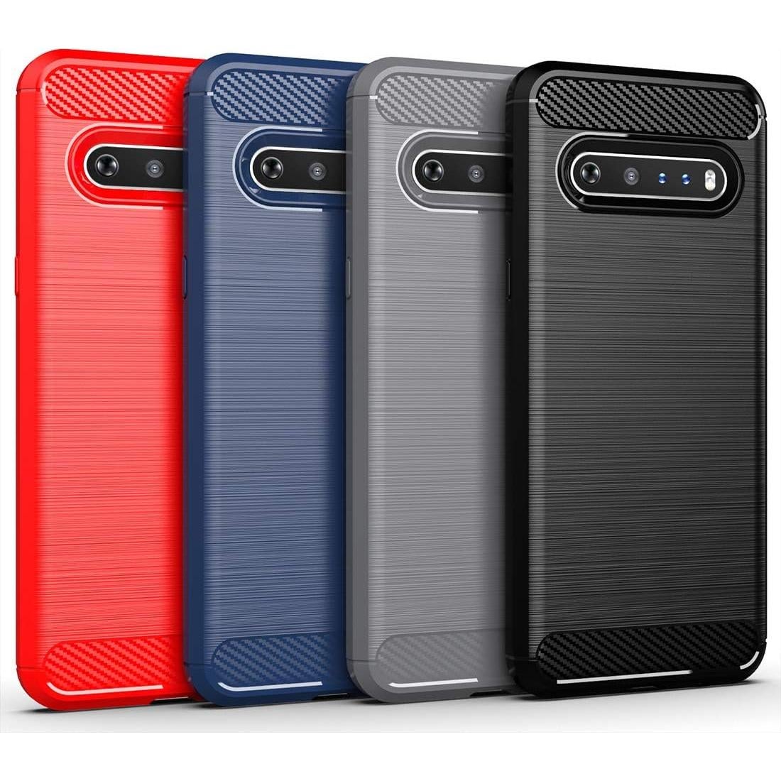 Funda Osophter para LG V60 ThinQ - TPU Flexible Rojo