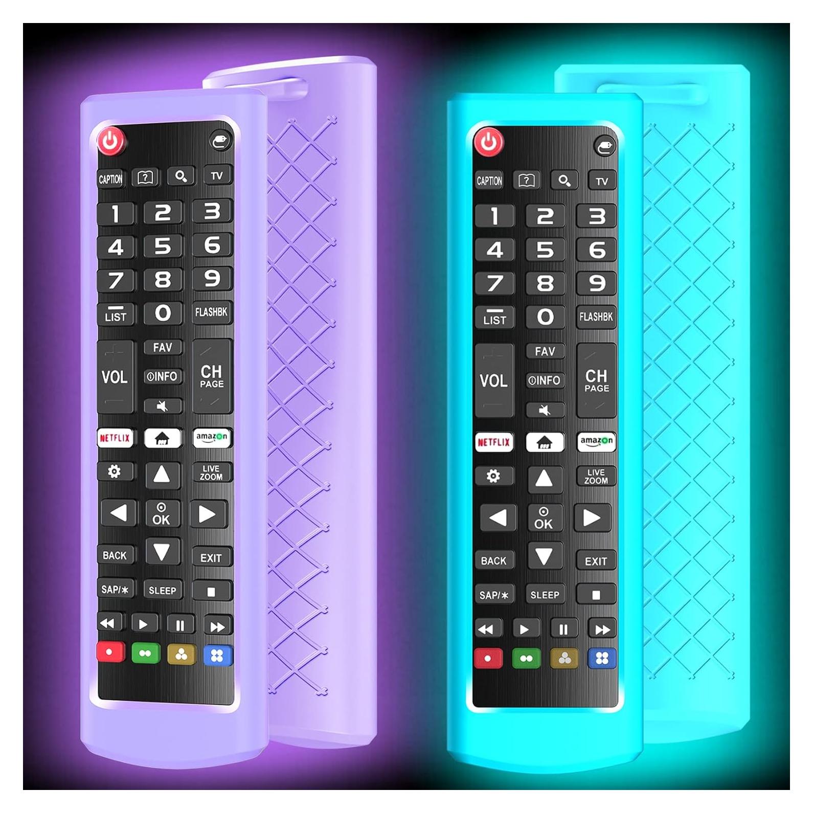 Paquete de 2 fundas de silicona para control remoto LG AKB75095307