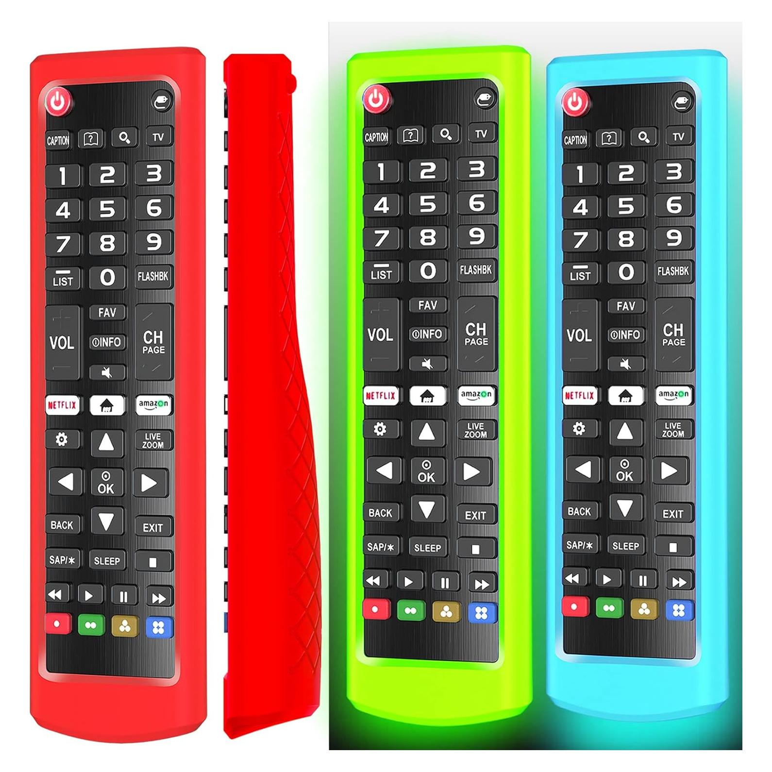 Paquete de 3 fundas de silicona para control remoto LG AKB75095307