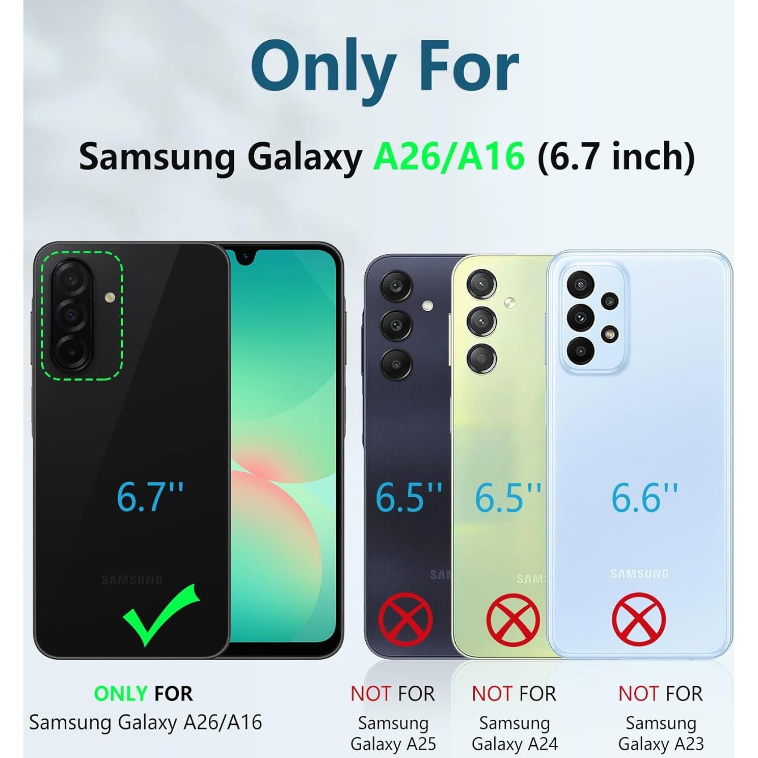 Funda FNTCASE para Samsung Galaxy A26-5G/A16-5G - Negro