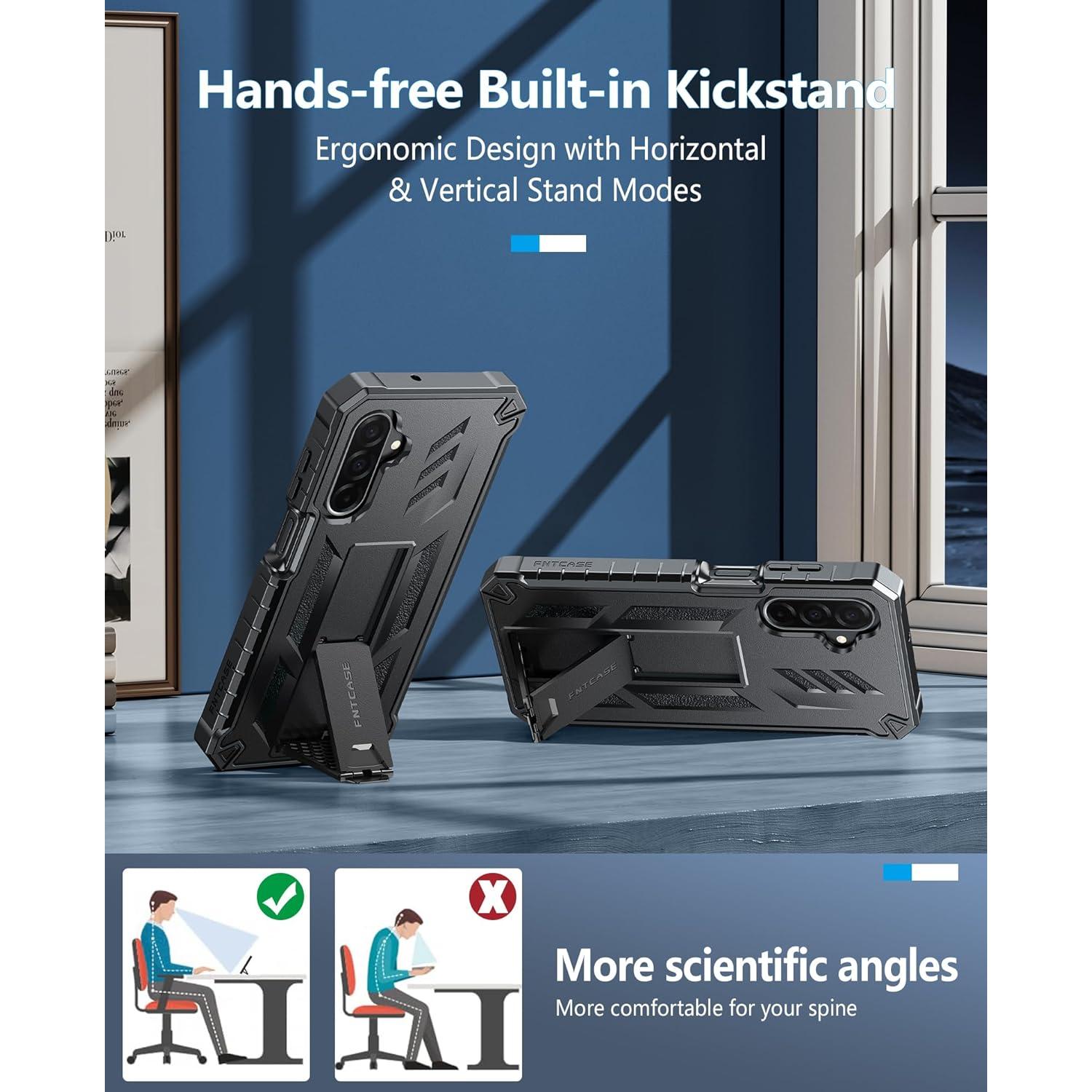 Funda FNTCASE para Samsung Galaxy A26-5G/A16-5G - Negro