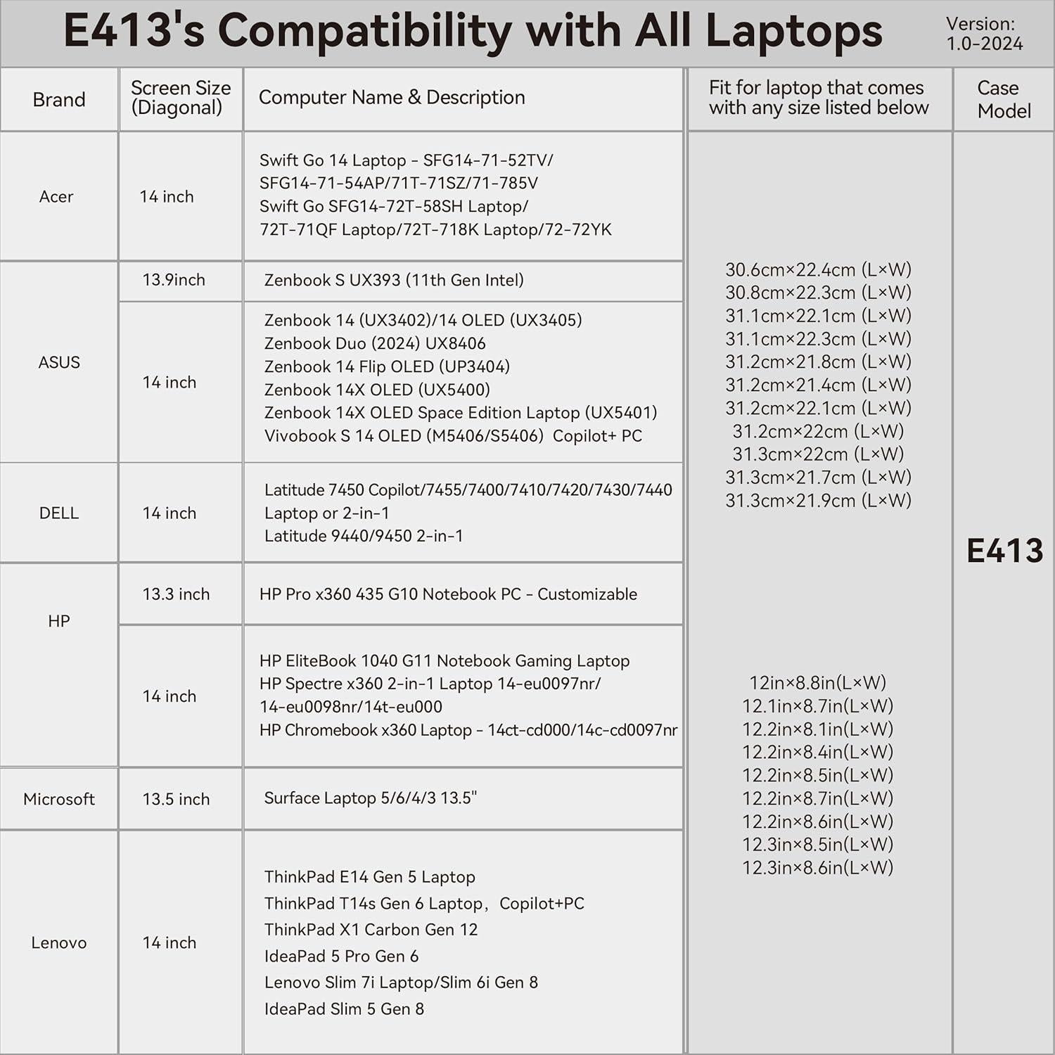 Funda para portátil Smatree ASUS Zenbook Duo 14" E413