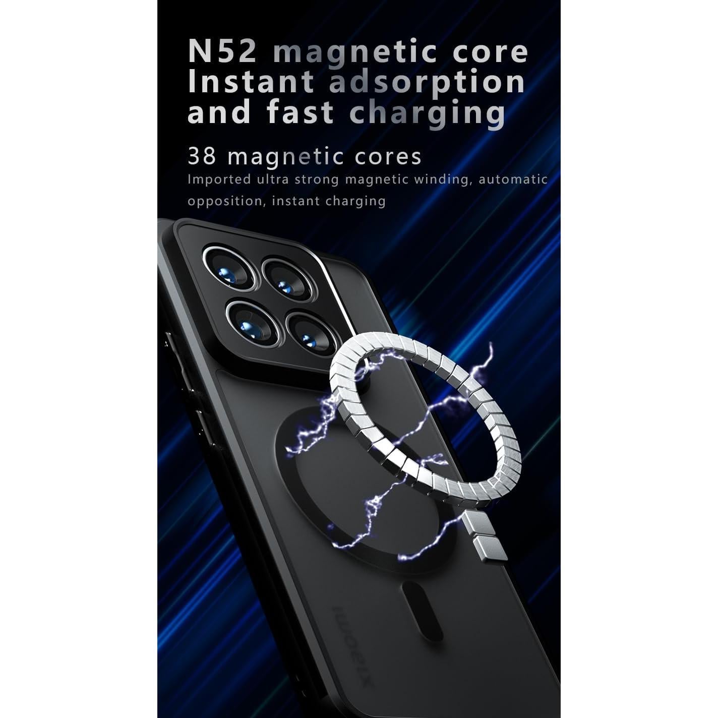 Funda Inteligente Antichoque Kukoufey para Honor 200 Negra