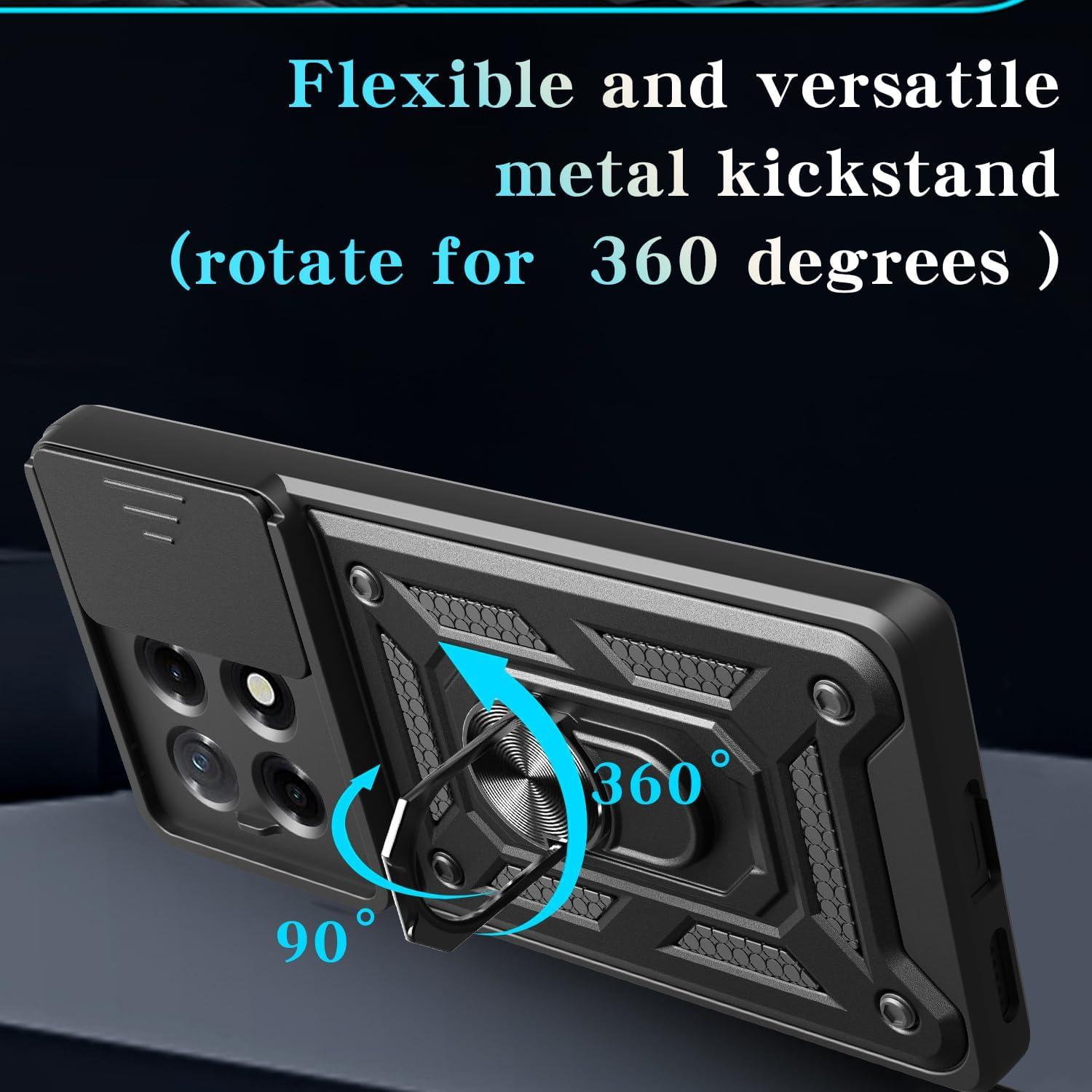 Compatible with Honor X5b Case Cover,with Slide Camera Lens Cover Compatible with Honor X5b Plus GFY-LX2P / X5b GFY-LX2 Case Black