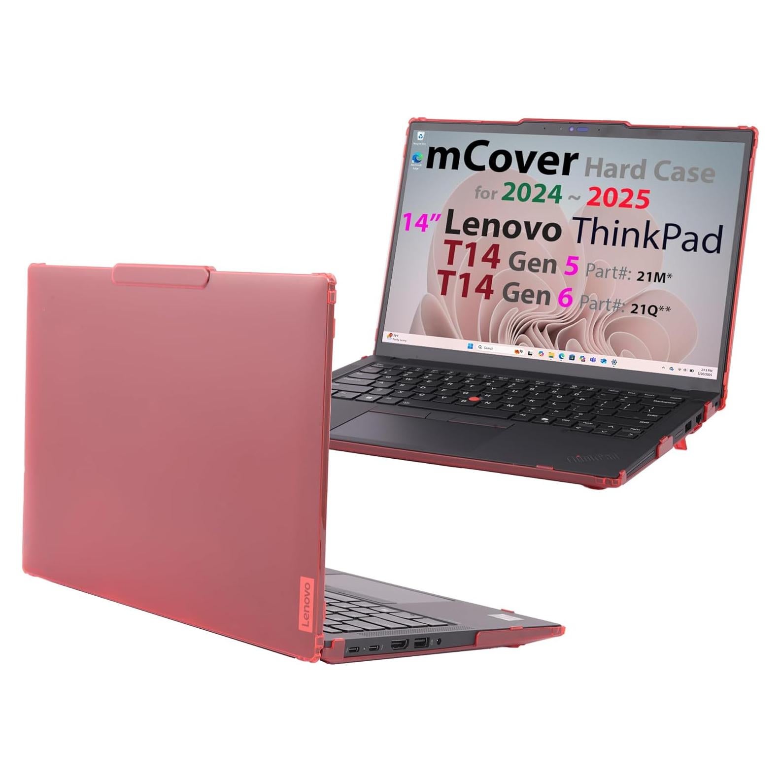 Funda Dura mCover para Lenovo ThinkPad T14 Gen 5/6 14" Rojo